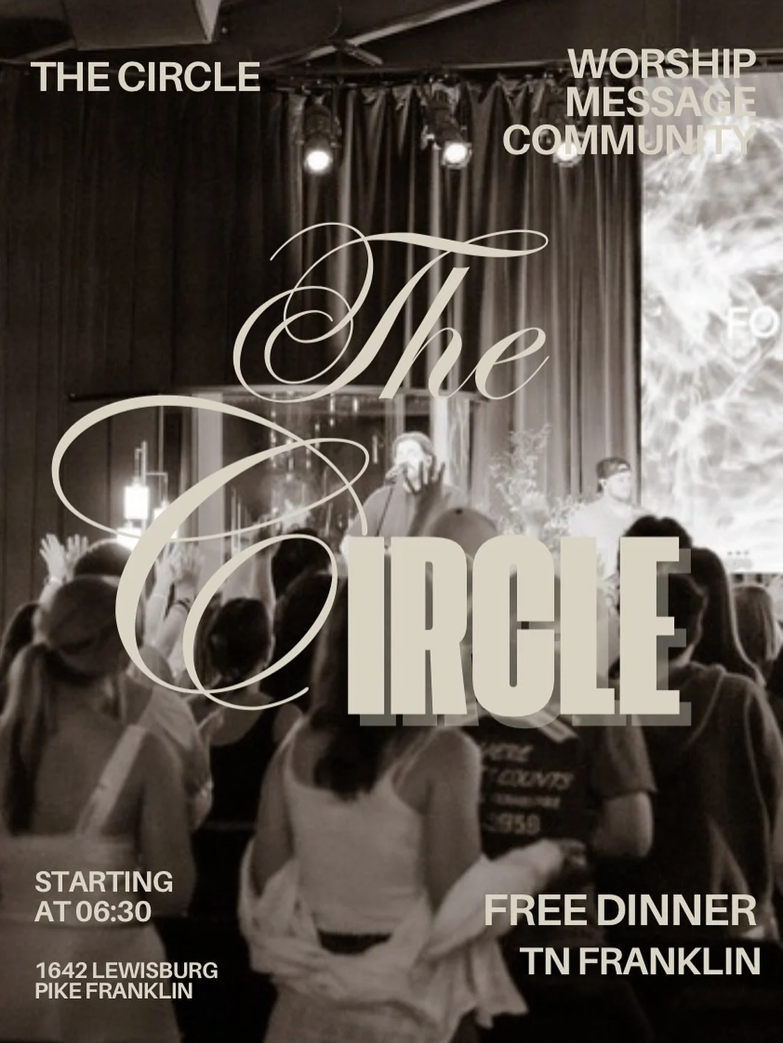 LOOKING FOR CHRISTIAN COMMUNITY 👀

RUN DONT WALK, 
THE CIRCLE @6:30 EVERY TUESDAY 🔥🔥