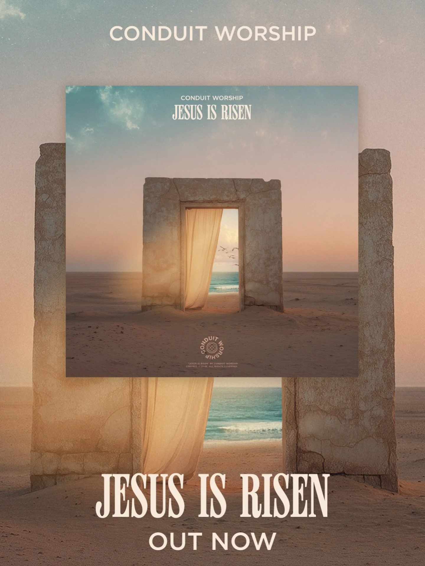 He is risen! 
Conduit Worship&rsquo;s new song Jesus Is Risen is out today.

Streaming now on all platforms. 
Go listen and share!