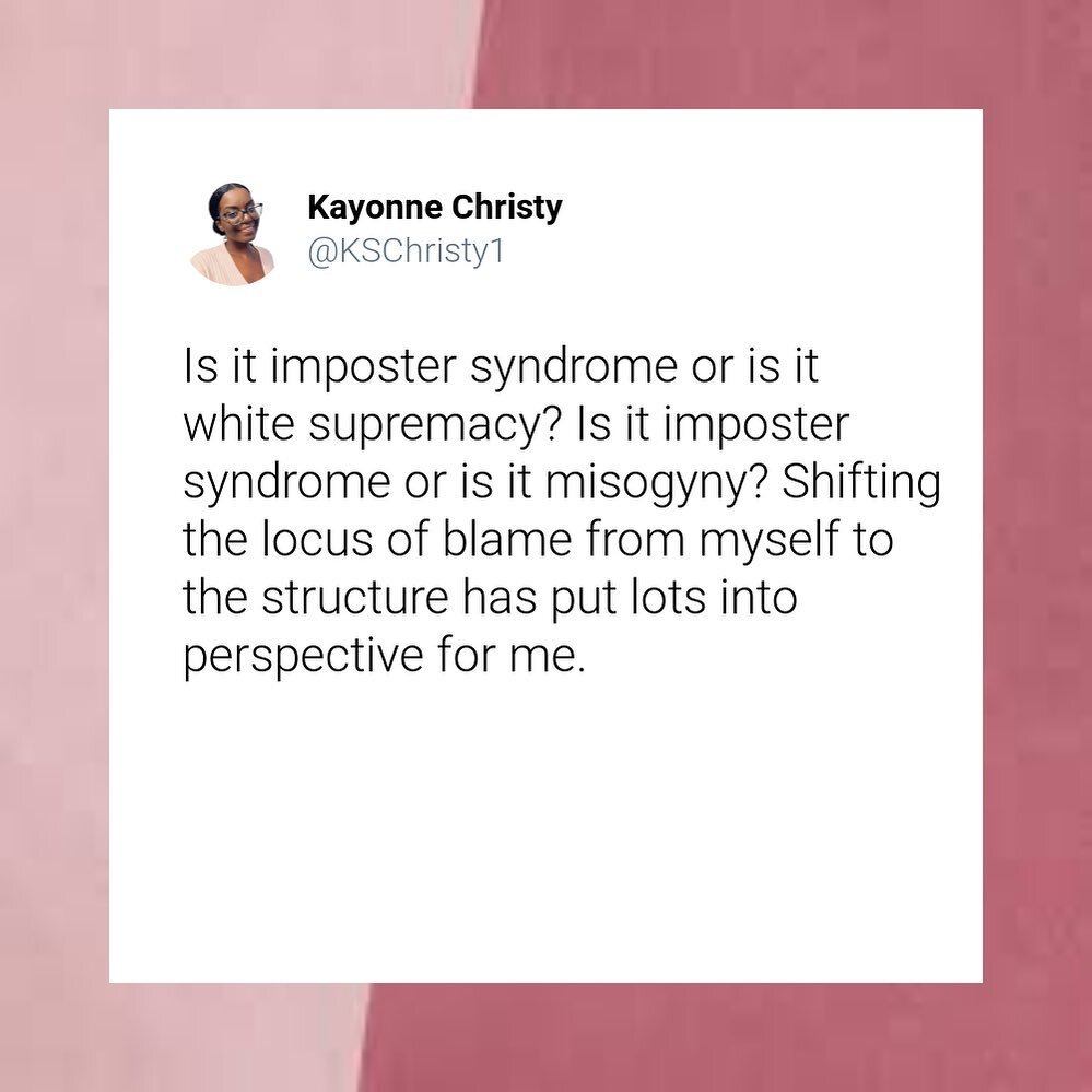 Be careful with calling a feeling Imposter syndrome when it&rsquo;s not. You are in an environment that historically does not want you there. That&rsquo;s not paranoia. 

You are not the problem.

The problem is not inside, it&rsquo;s outside. Don&rs