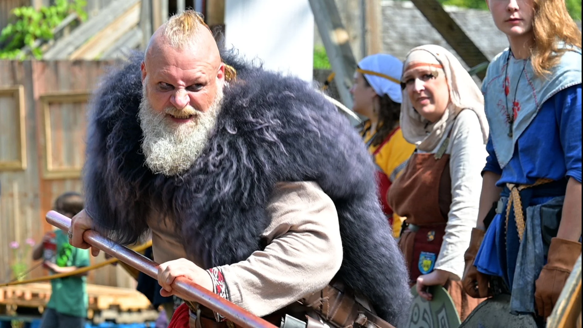 A Viking warrior prepares for battle - Minnesota Renaissance Festival