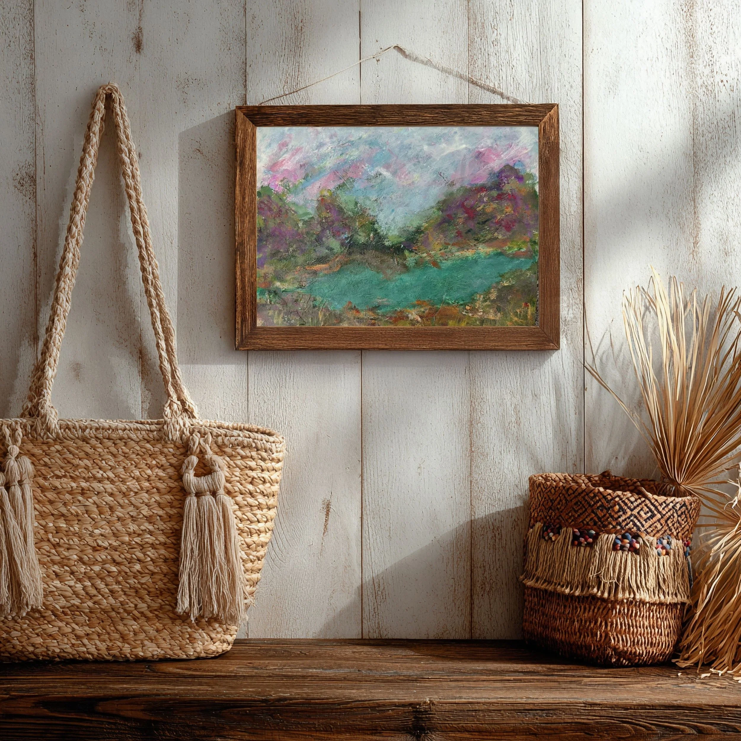 Where the World Can't Find Me - Original 14x11" Lake Landscape Painting
