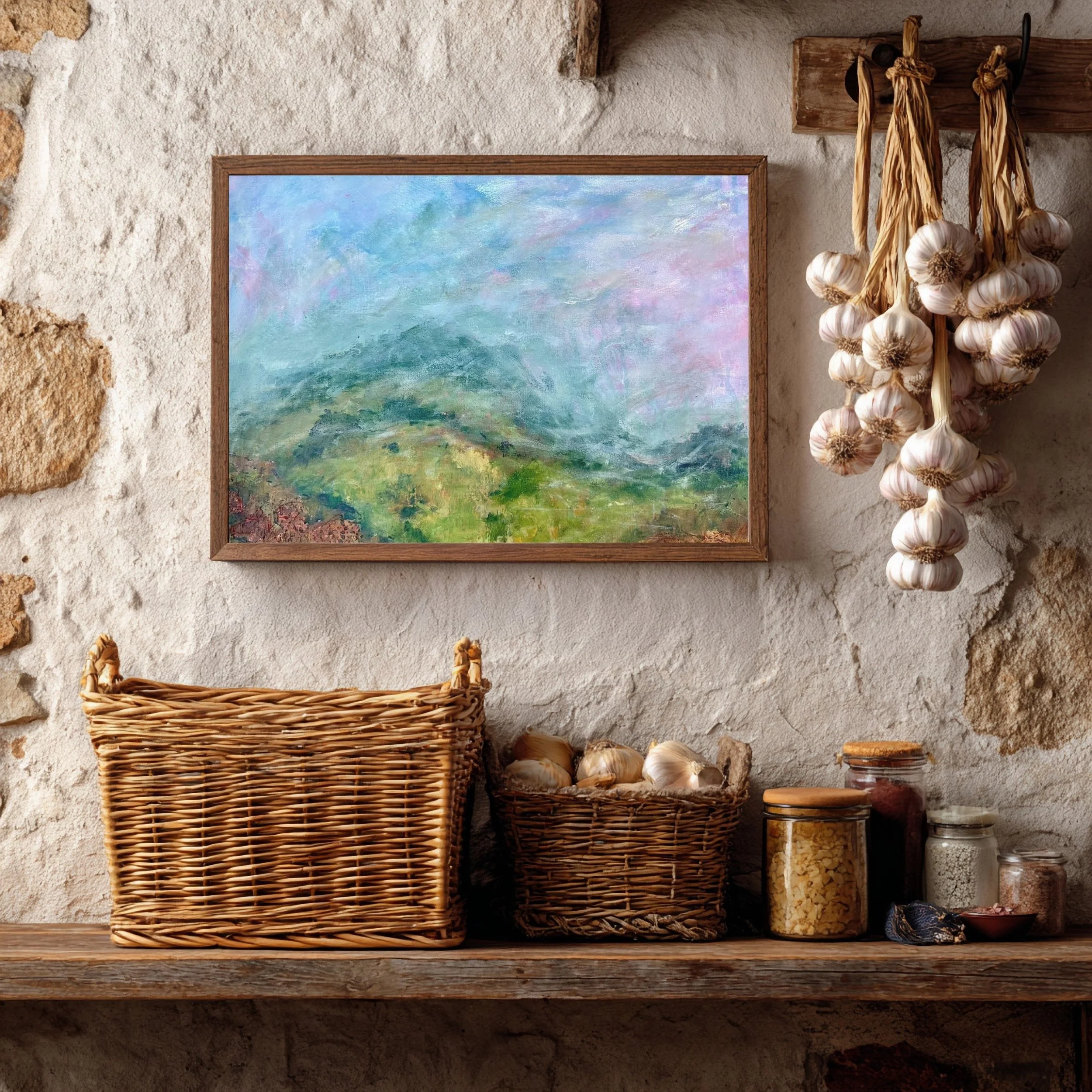 One Foggy Morning - Original 20x16" Mountain Landscape Painting