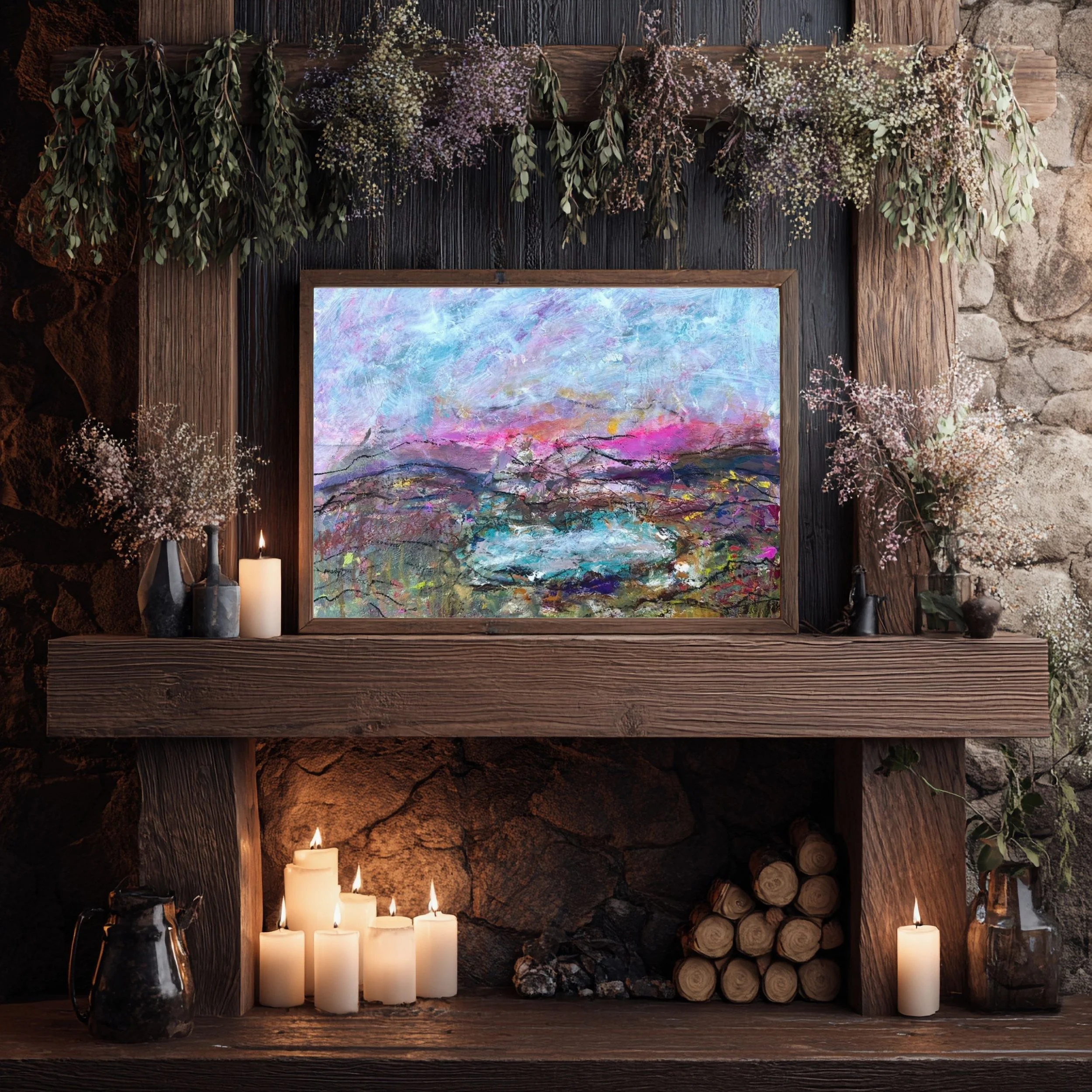 Off the Beaten Path - Original 20x16" Abstract Landscape Painting