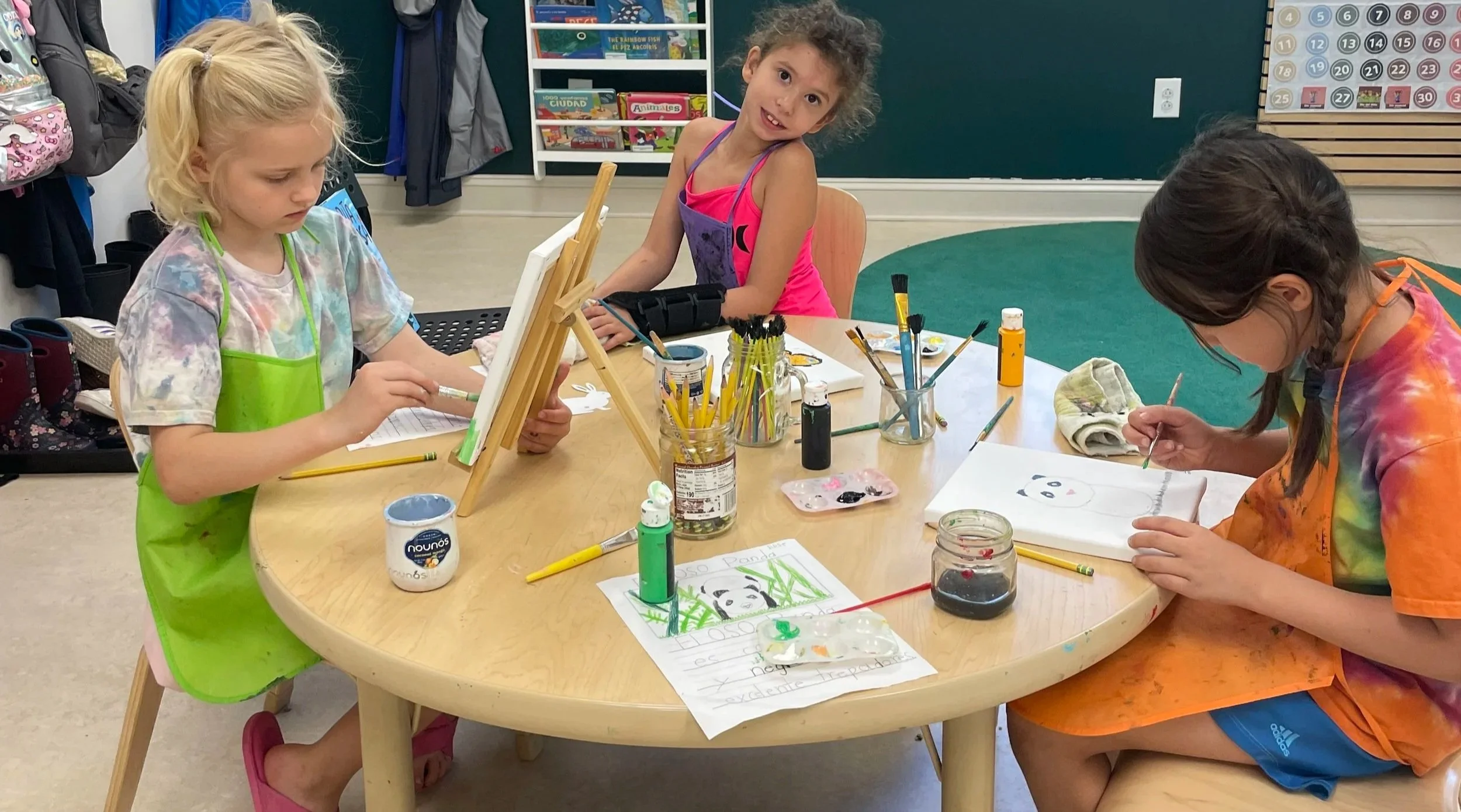 Home schoolers learning cultural experiences and culture with language skills