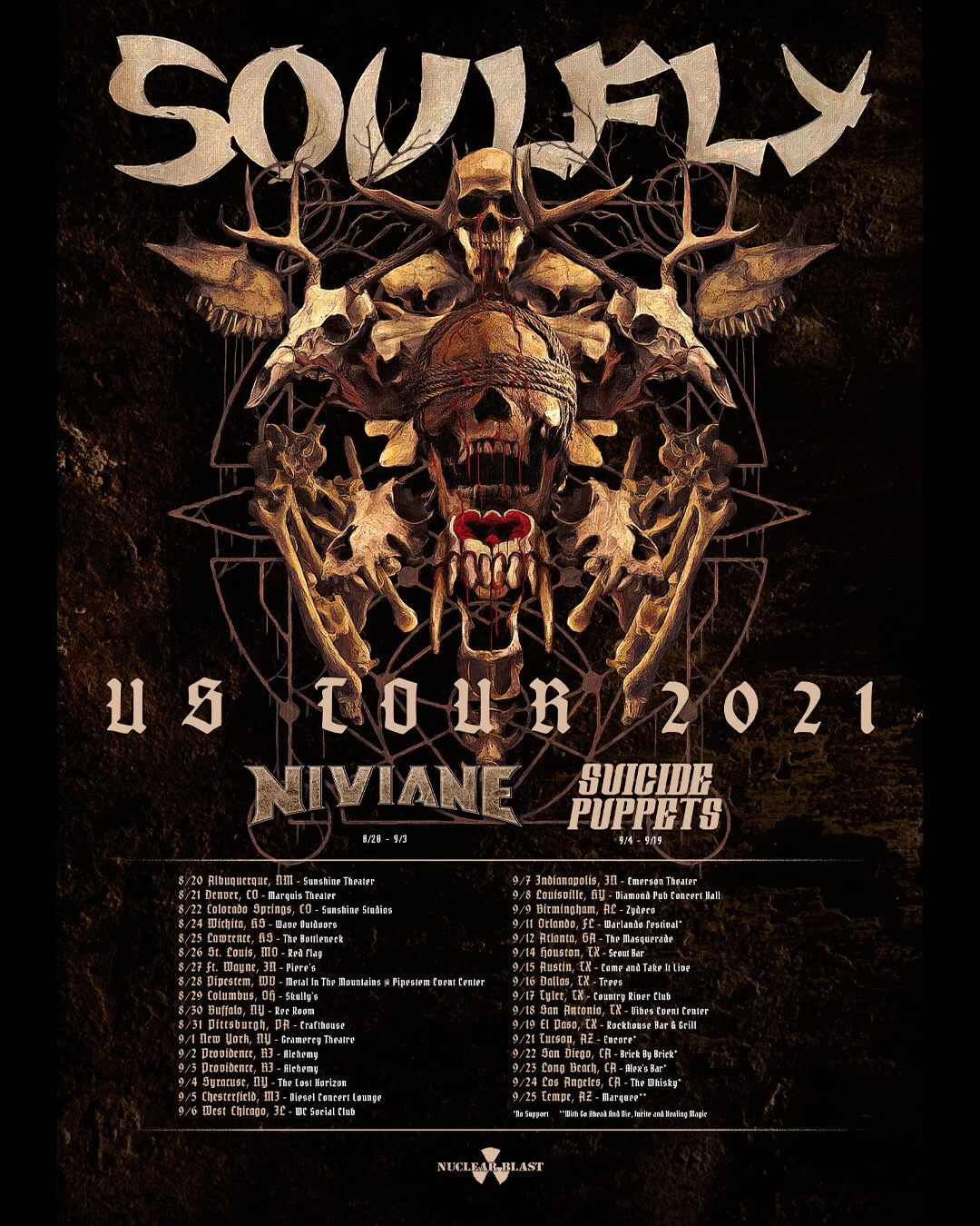 Soulfly Announce 2021 US Tour