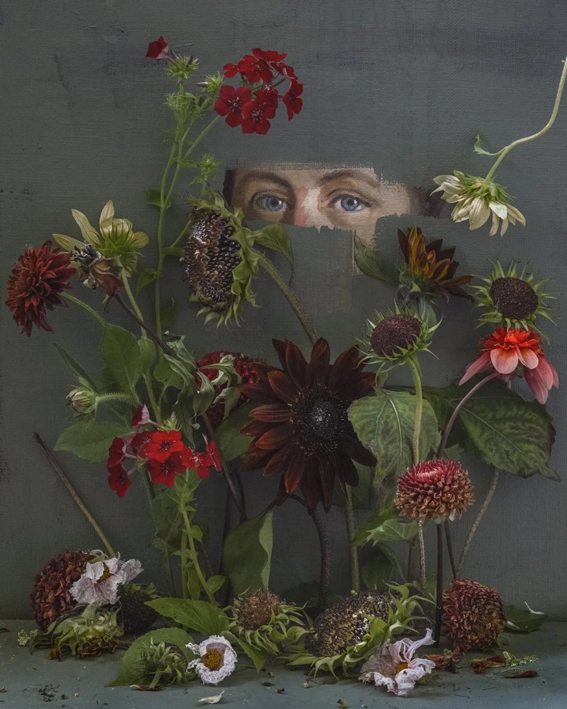 Color Red And Sunflowers
