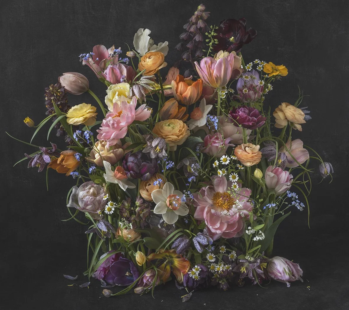 Kukkarakkaus 2025  Dark Floral Artwork In Love With Summer Flowers Like Peonies