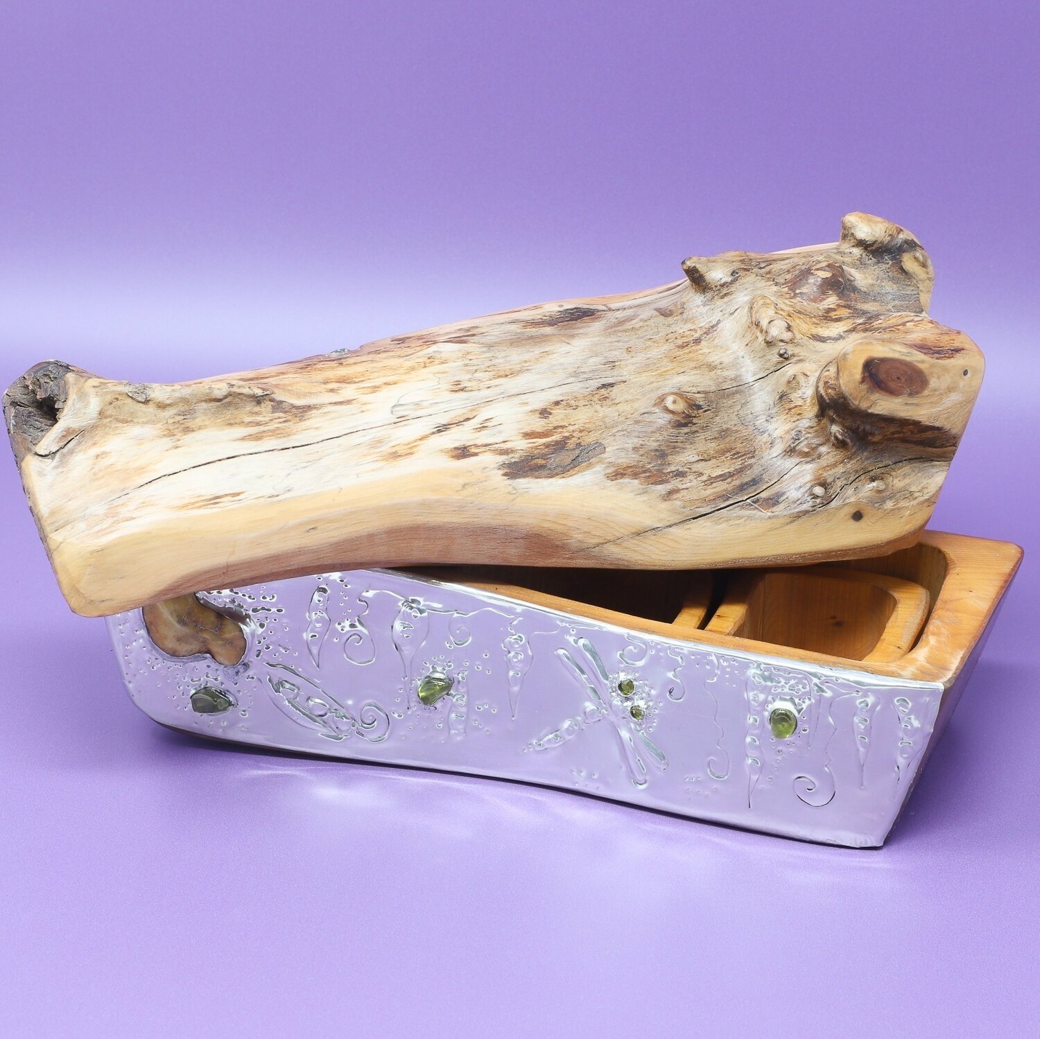 Yew Tree Box with Amber -  Sold