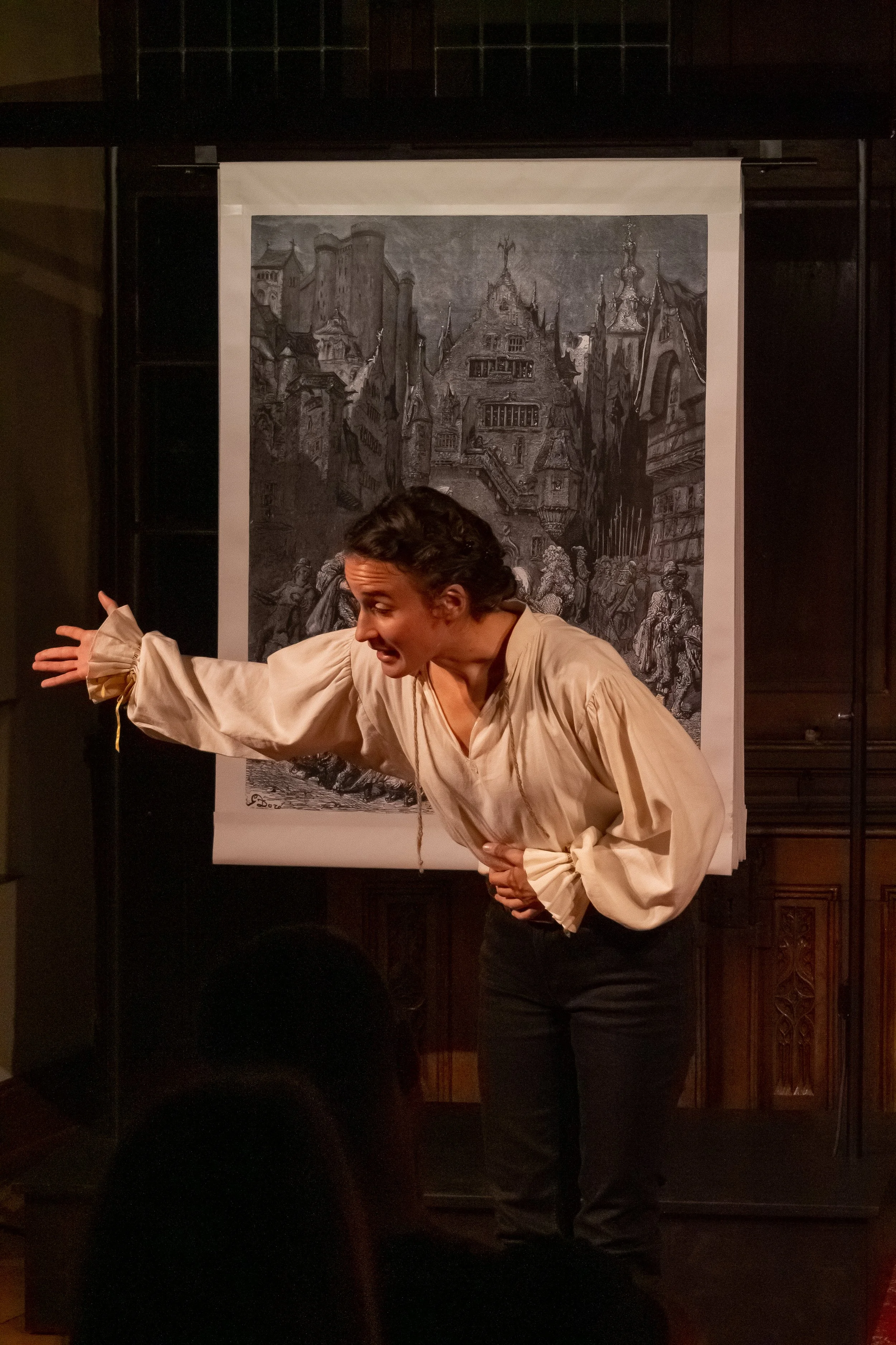 La Légende du Juif errant Compagnie La Renaissance Lydia Weyrich Lola Allegrini Eloïse Fares Musée Alexis-Forel Morges théâtre