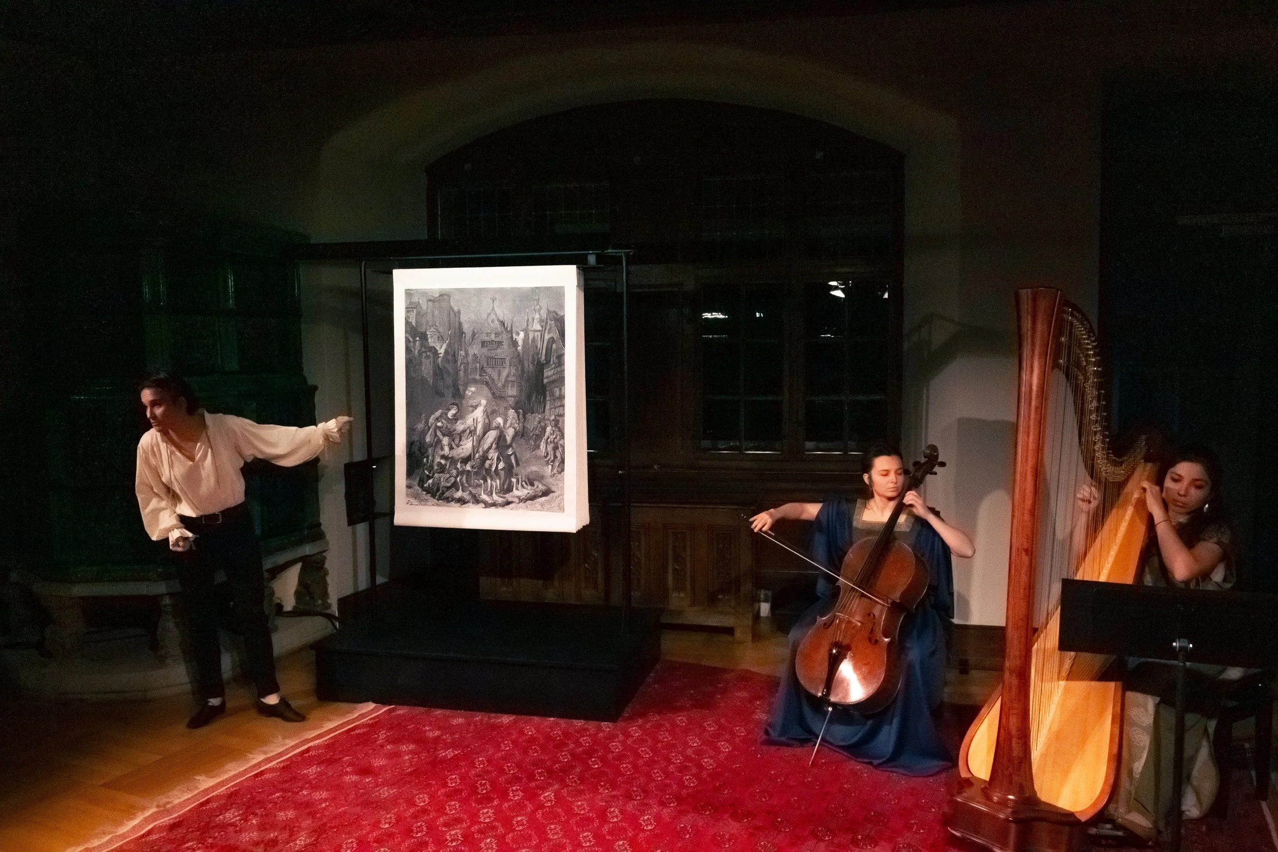 La Légende du Juif errant Compagnie La Renaissance Lydia Weyrich Lola Allegrini Eloïse Fares Musée Alexis-Forel Morges théâtre
