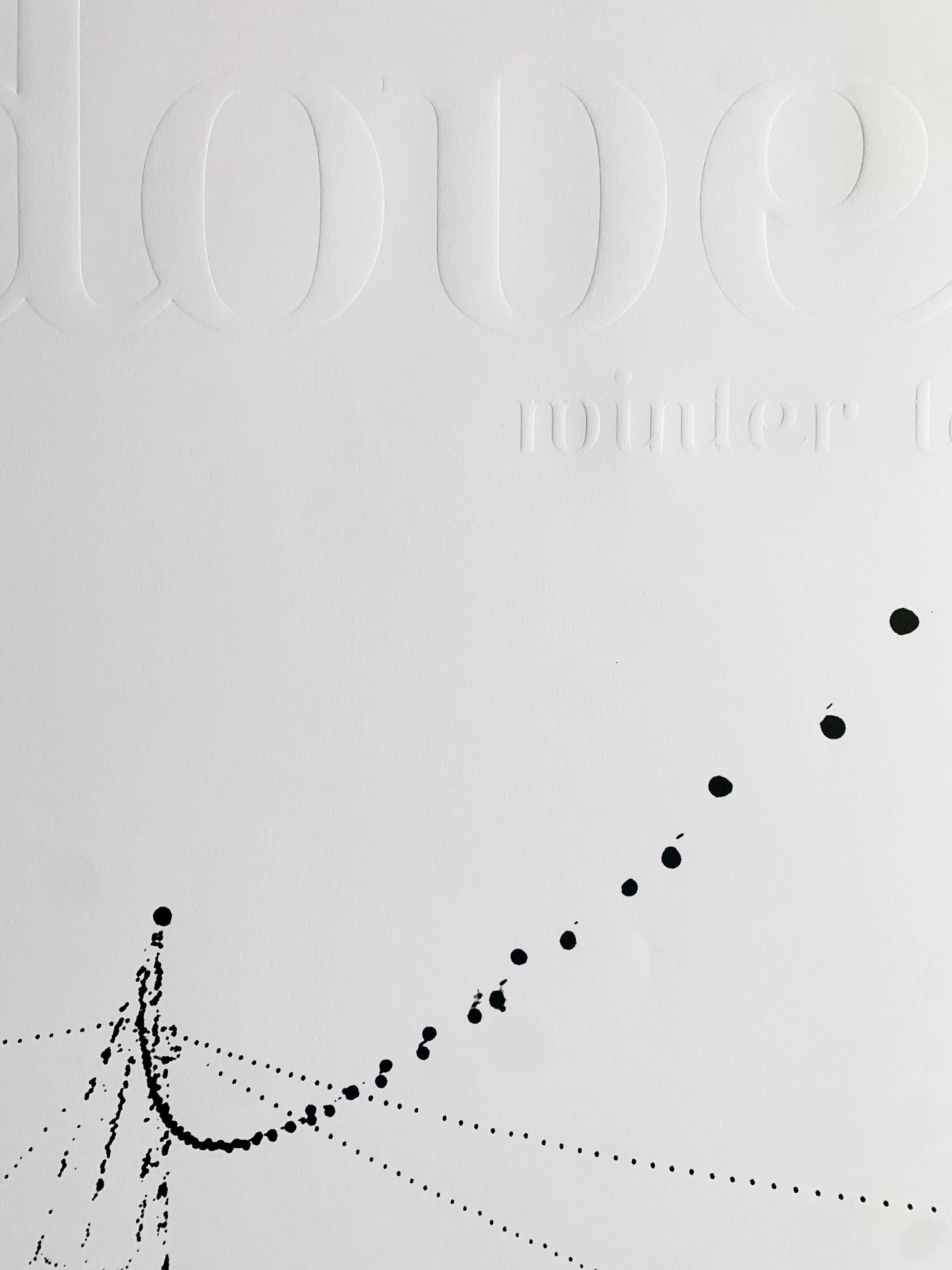 Embossed Screenprint poster, designed by LEFT WINTER, for British Rock band, Doves