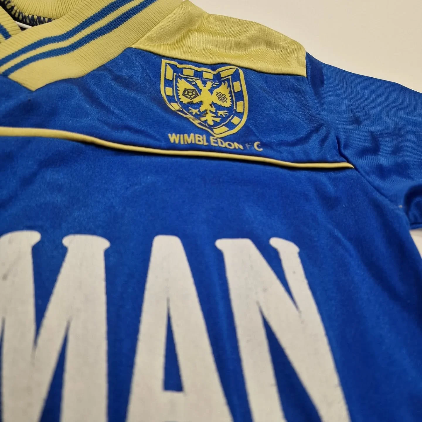 Spurs fan, but a Womble at heart. Looking forward to getting this sentimental, retro, Dons shirt framed and ready for Christmas. 

#Wimbledon #wimbledonfc #crazygang #pictureframing