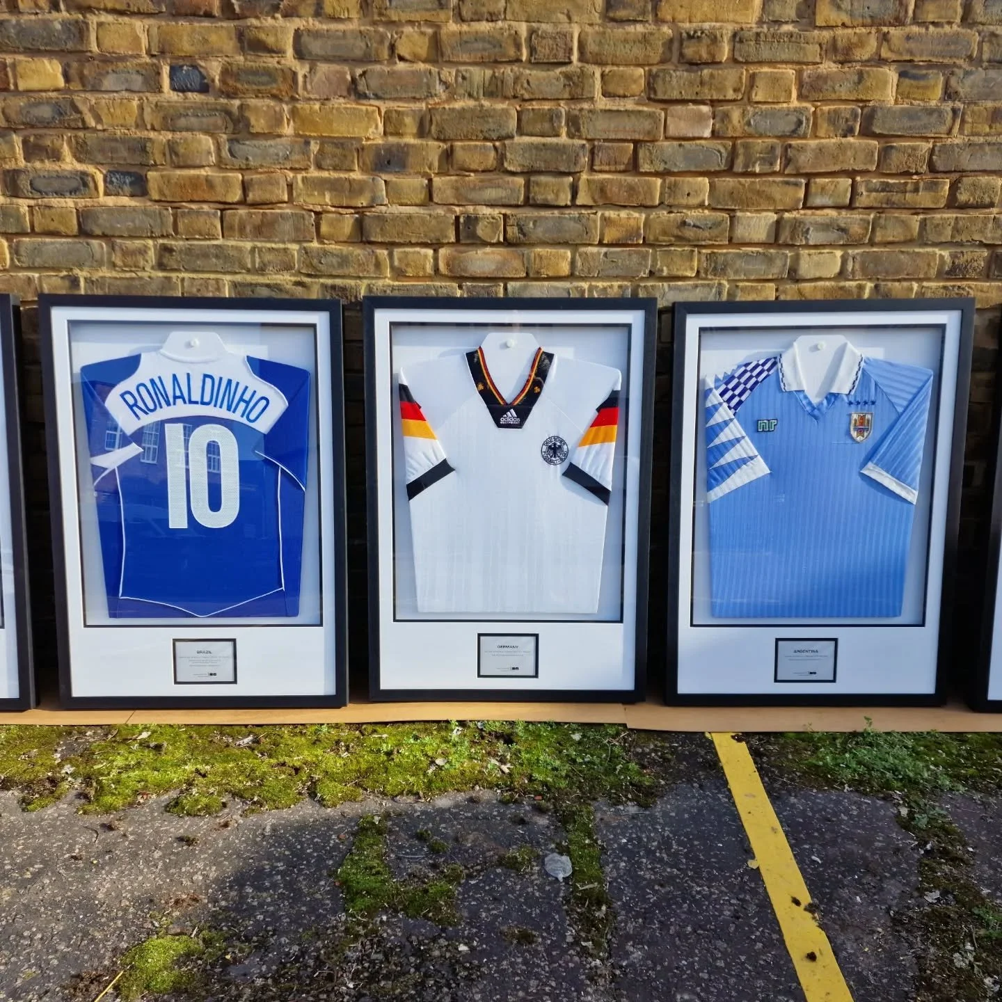 Big things happening at The Bespoke Framer. 

Commissioned to frame 12 vintage, international football shirts, for a sponsor of this summers global tournament of soccer, that will be held in the U.S.A.. 

We predict Harry Kane will be the Golden boot