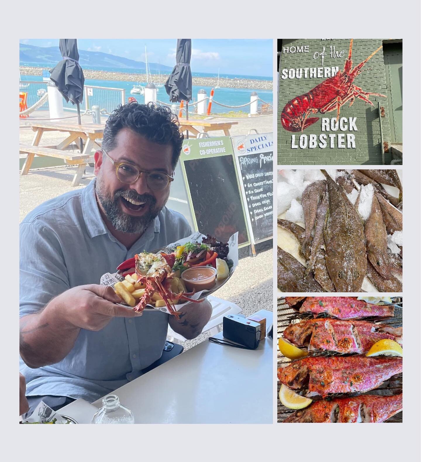 Good Evening 
Look who came to lunch today.
Really good to see Alejandro back at the Co op and enjoying our local flagship dish.
Top man from Melbournes Farmers Daughter and Victoria, Fed Square restaurant enjoying another days work at seafood destin