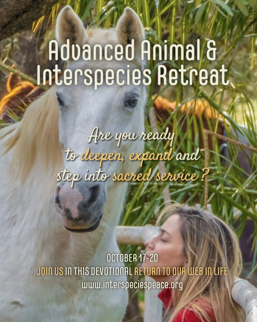 A sanctuary for remembering that all beings are family, that your gifts matter, that nature is speaking and waiting for you to answer. If you hear our calling, the TIME is NOW.

Join our Advanced animal communication workshop a gathering for those wh
