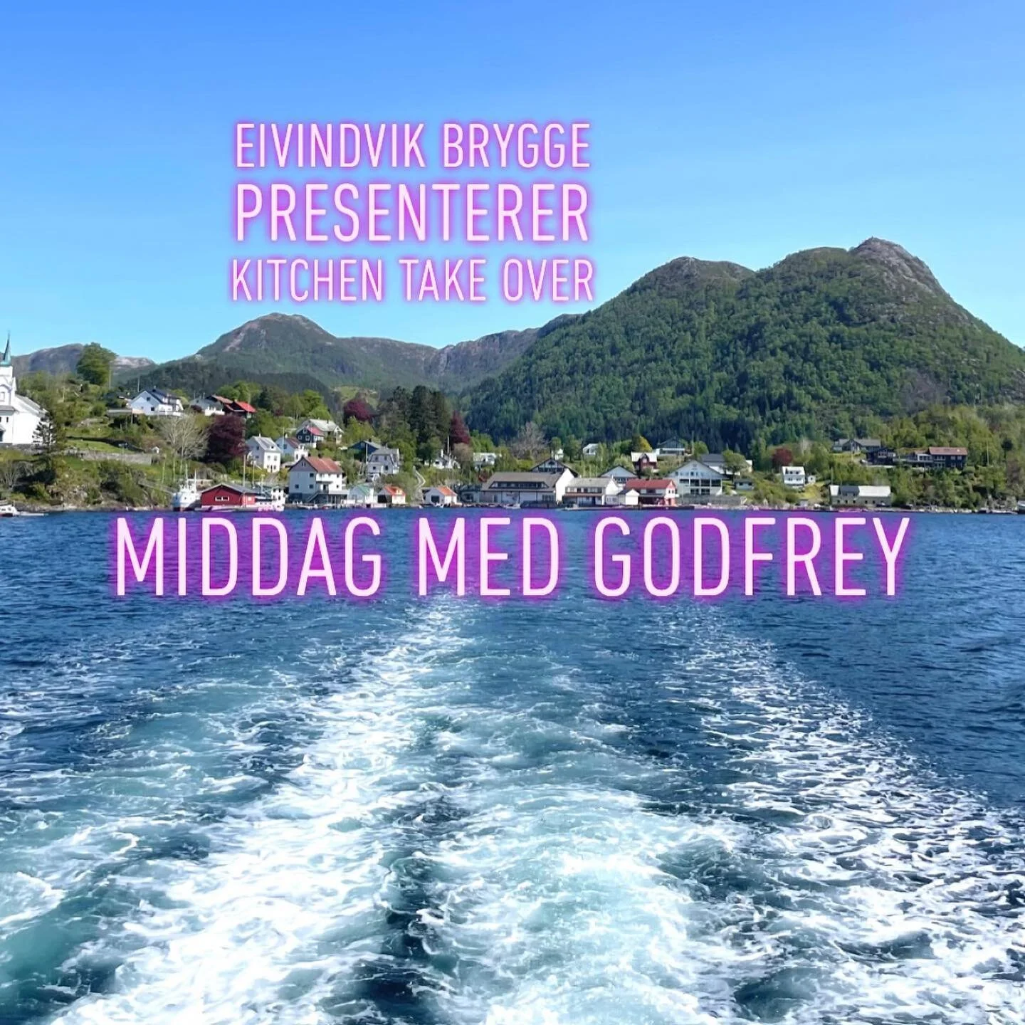 Dette er noe vi har gledet oss til &aring; fortelle til dere.

I sommer skal @middag.med.godfrey i 2 uker ta over restaurantdriften til Eivindvik brygge. Da @eivindvikbrygge tok kontakt med oss var vi aldri i tvil om dette samarbeidet. Vi har f&aring