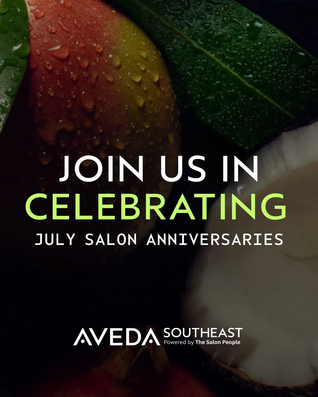 🖤 Celebrating Our July Salon Milestones 🖤

Today, we&rsquo;re celebrating the incredible salons in our network reaching milestone anniversaries! Your leadership, passion, and commitment to care embody everything Aveda stands for - artistry, purpose