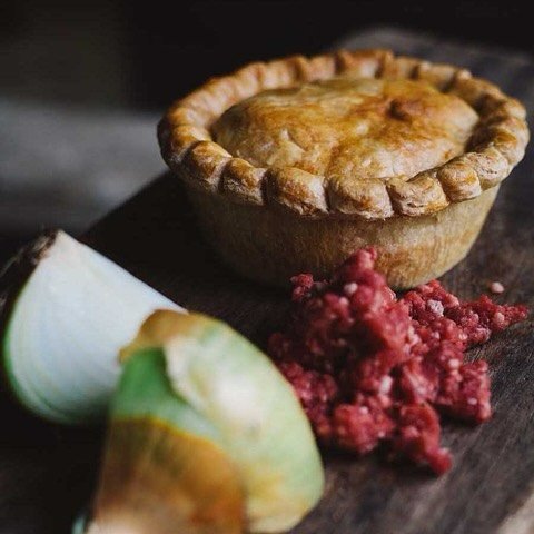 Re-introducing our Great Taste award winning mince beef and onion pie. Handmade by @heartypies using Wild &amp; Rooted beef.  A seriously wholesome pie with 5 star reviews from our customers as well as a gold star rating from the Guild of Fine Foods.