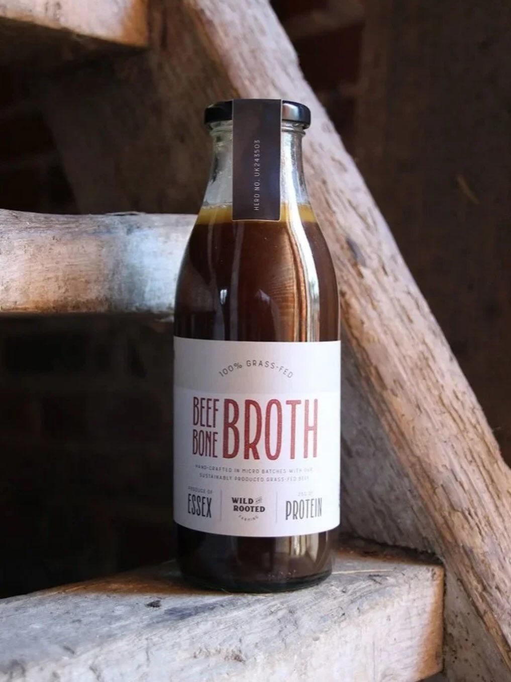 It&rsquo;s here 🙌🏻 

Hand-crafted in micro batches using our very own dry-aged, grass-fed beef and bones.  This rich, high-protein beef bone broth blends deep flavour with natural nutrition; 25g of protein, packed with collagen, amino acids and ess