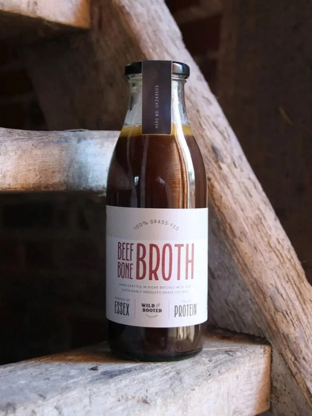 It&rsquo;s here 🙌🏻 

Hand-crafted in micro batches using our very own dry-aged, grass-fed beef and bones.  This rich, high-protein beef bone broth blends deep flavour with natural nutrition; 25g of protein, packed with collagen, amino acids and ess