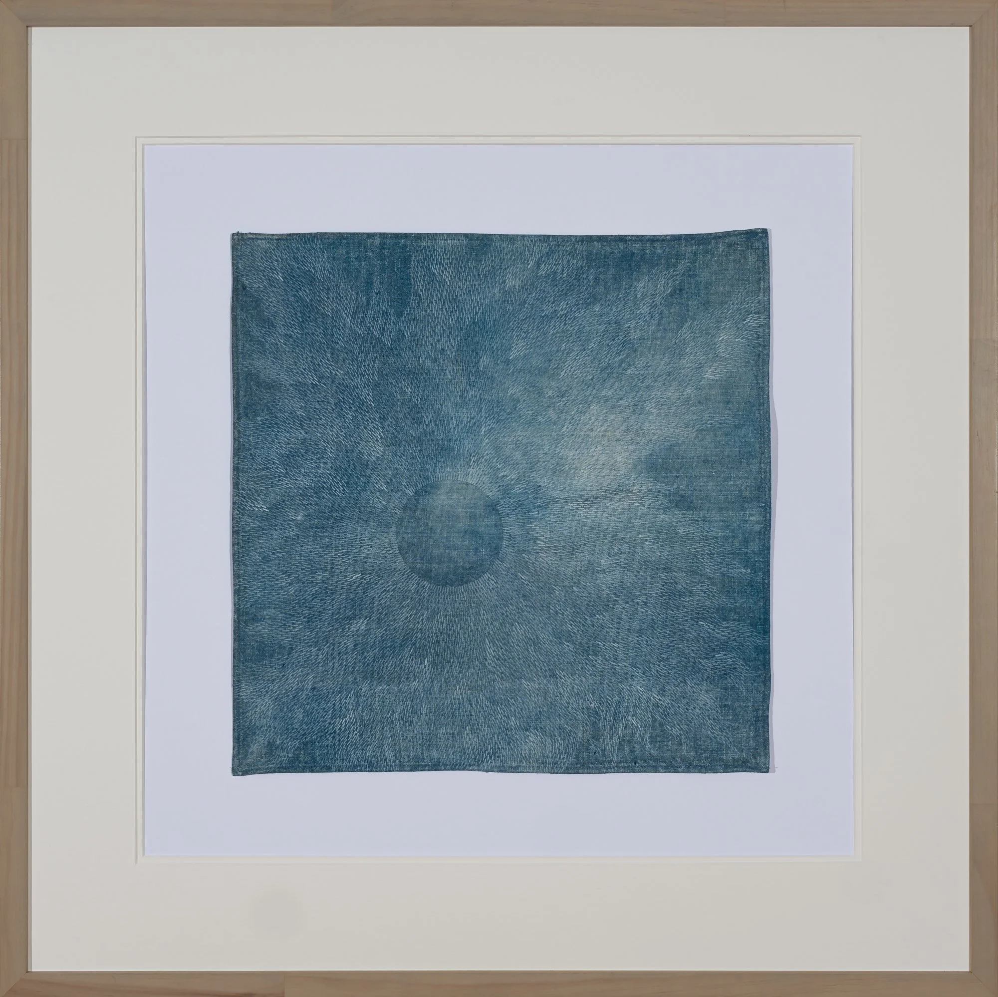 Source I
Acrylic, Vintage Stamped Linen Napkin (embroidery un-picked)
15”x15” (29”x29” Framed)