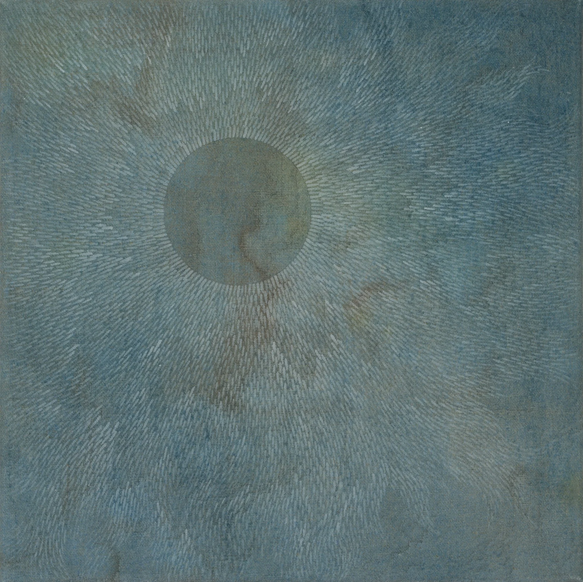 Hidden Depths
Acrylic, Vintage Stamped Linen Tablecloth Fragment (embroidery un-picked)
10”x10”x1.5”