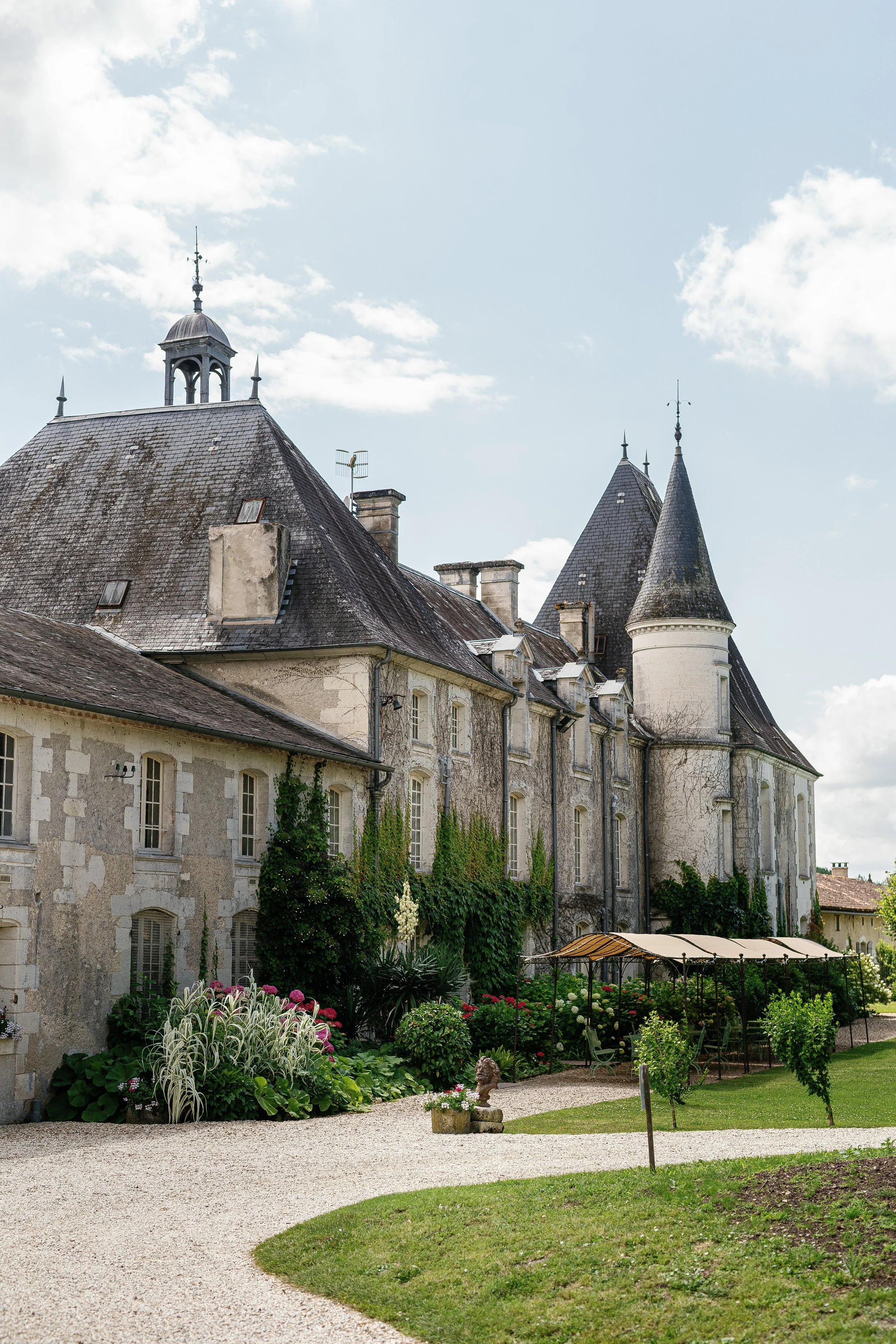 A Homemade Wedding Dress in a French Chateau