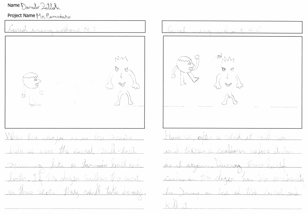 Storyboard sketches