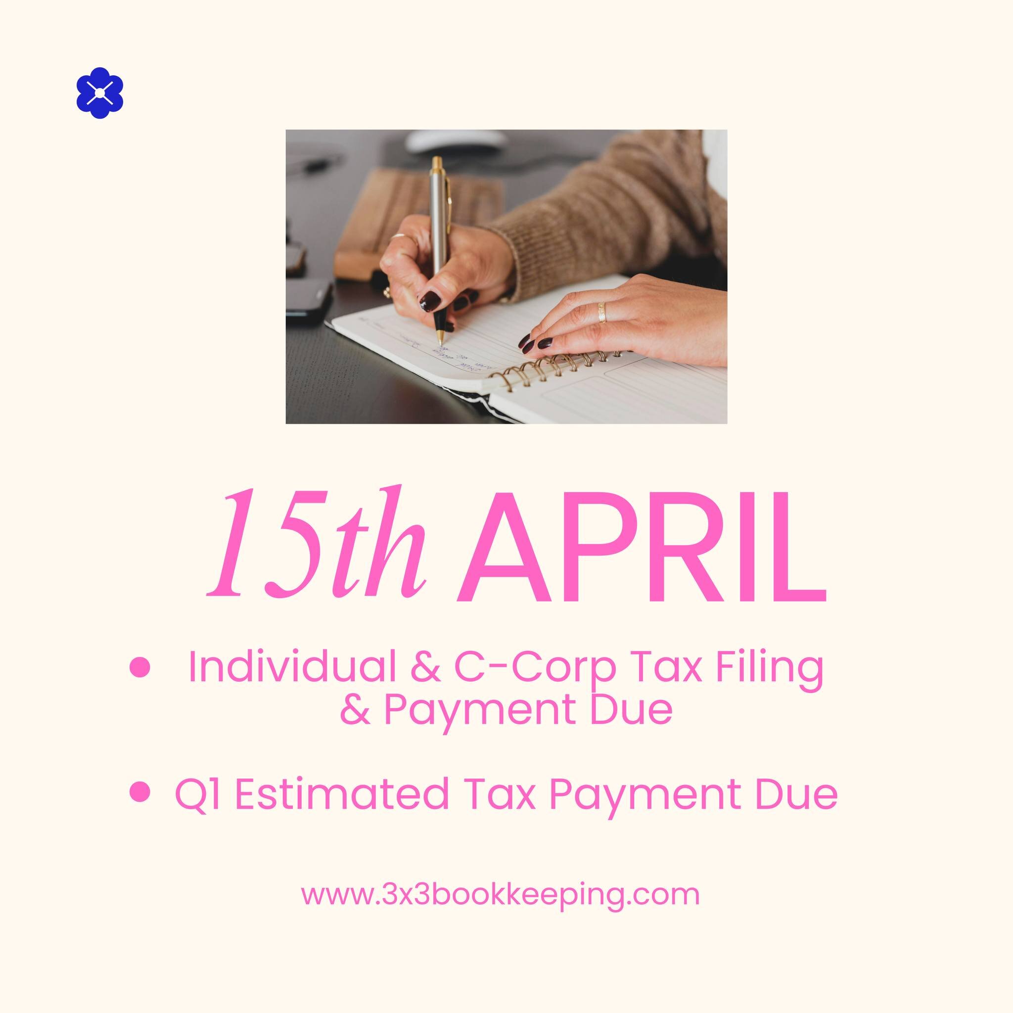 ⏰ The clock is ticking!

If you haven't already, make sure your Individual and C-Corp tax returns are filed and paid by 4/15 to avoid IRS penalties. And if you aren't ready to file, you'll need to make sure to file an extension by this date as well.
