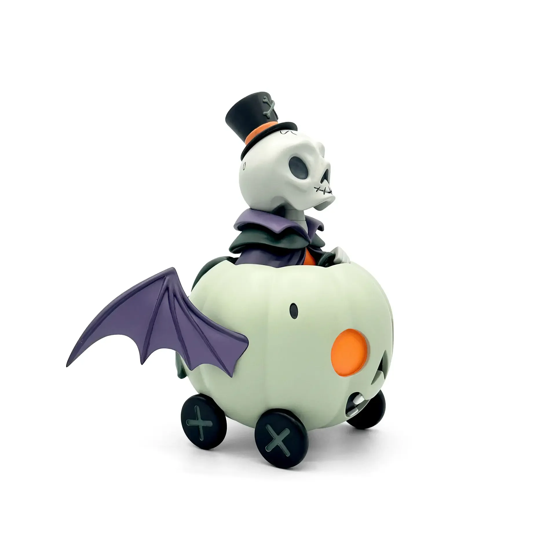 Stephanie Buscema Nigel the Necromancer Corny Cruisers resin art toy, three-quarter view from right with bat wing and cape