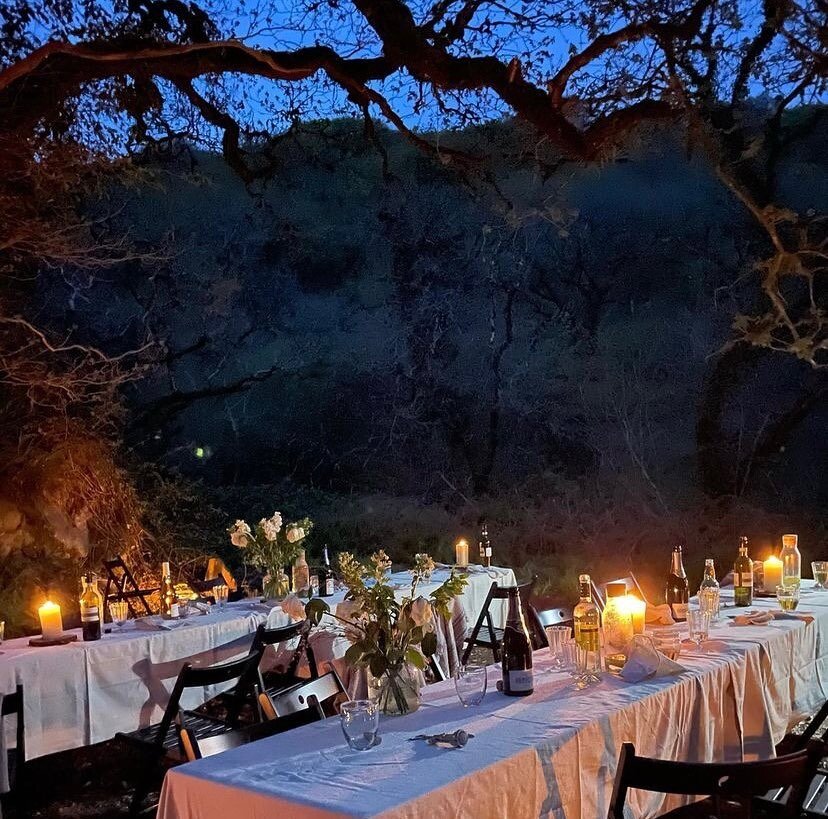 dinner by candlelight in the middle of the temperate rainforest in Cornwall via @cabillacornwall