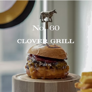 Clover GRILL ranked 60th best burger in the world