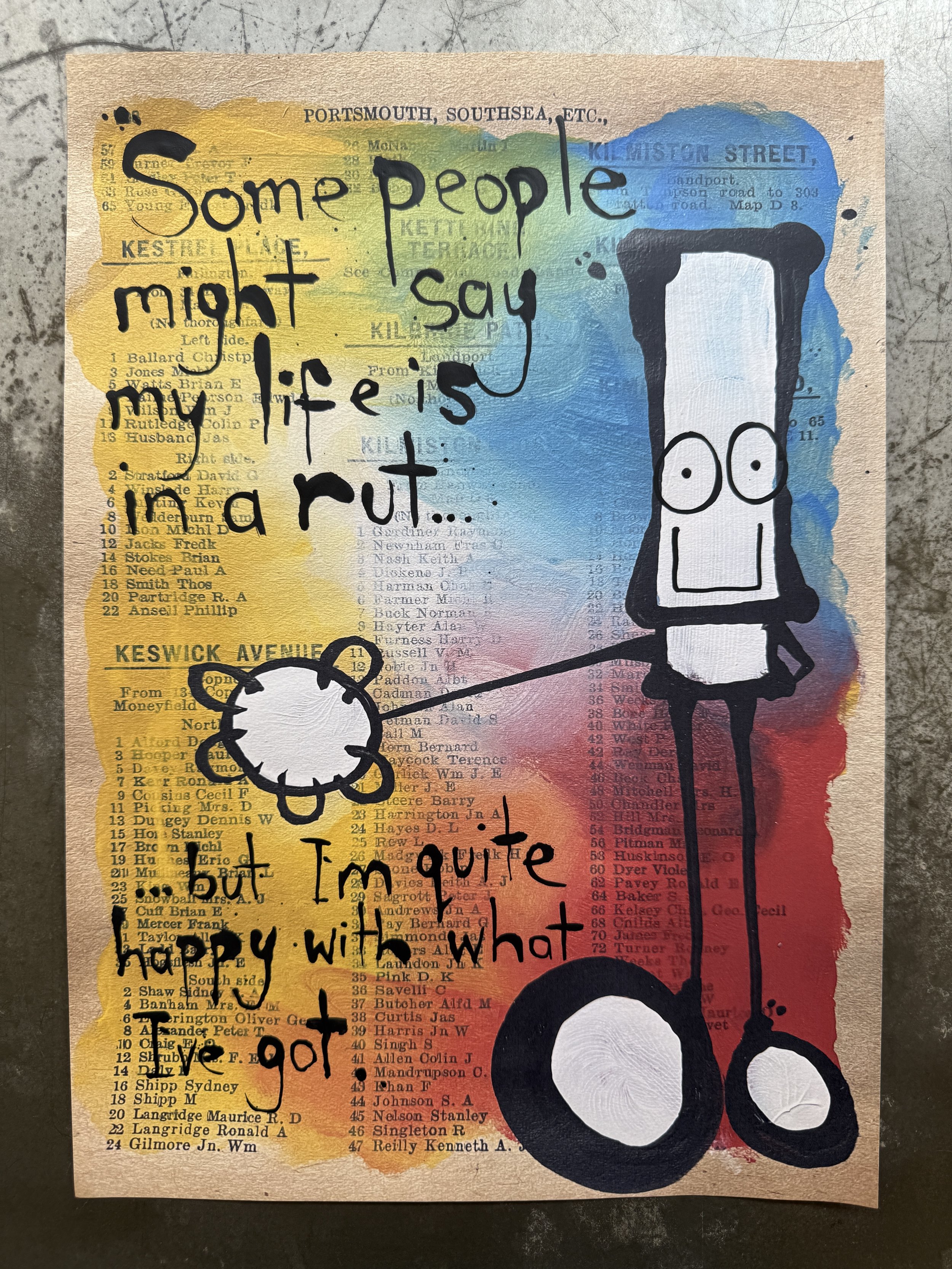 Hand finished paste up. 10