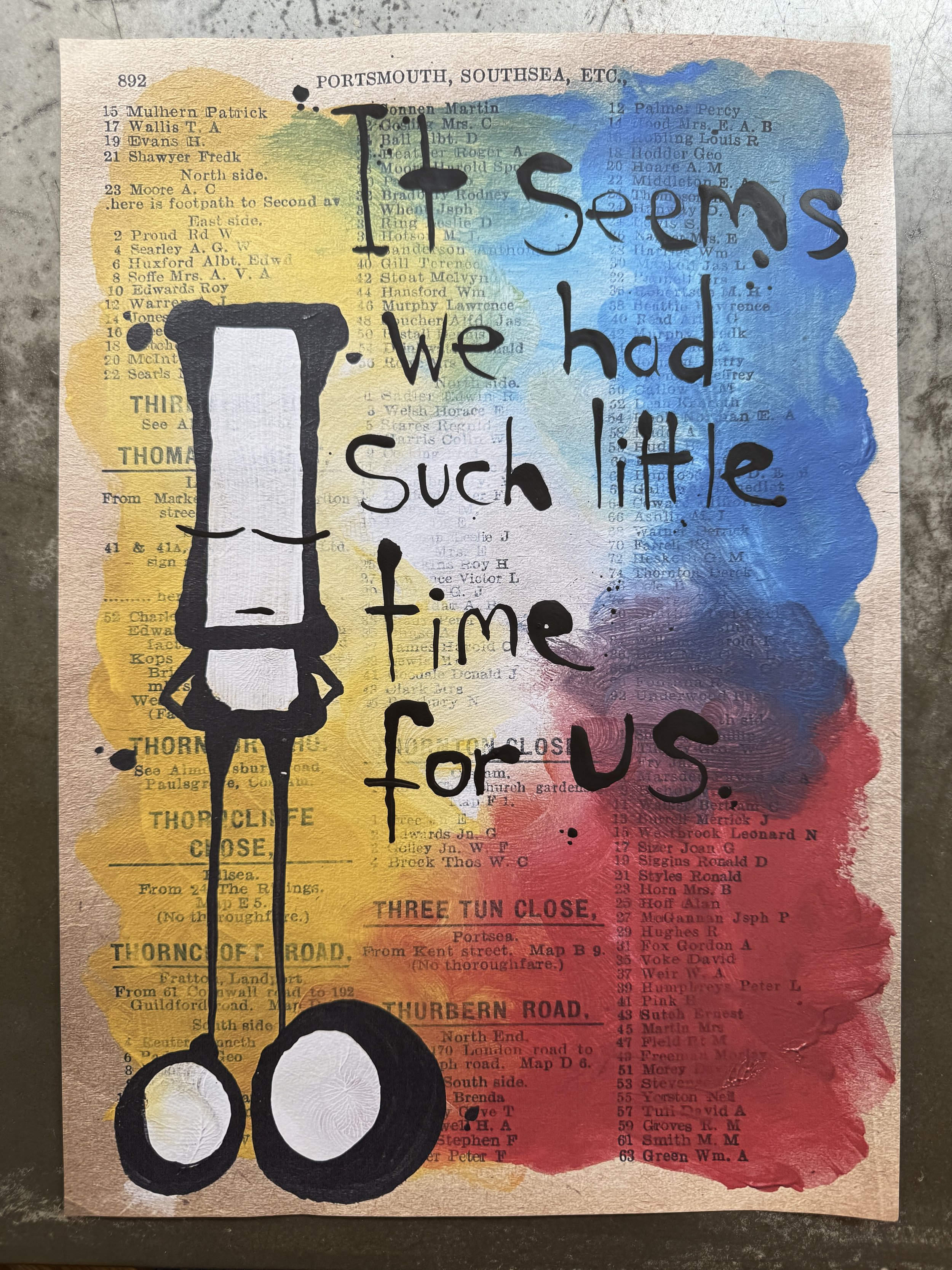 Hand finished paste up. 3