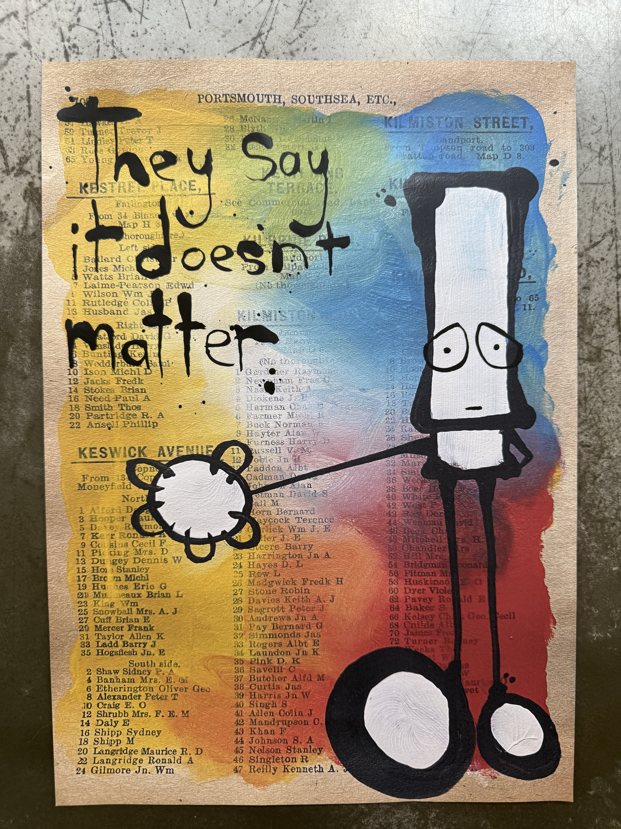 Hand finished paste up. 8