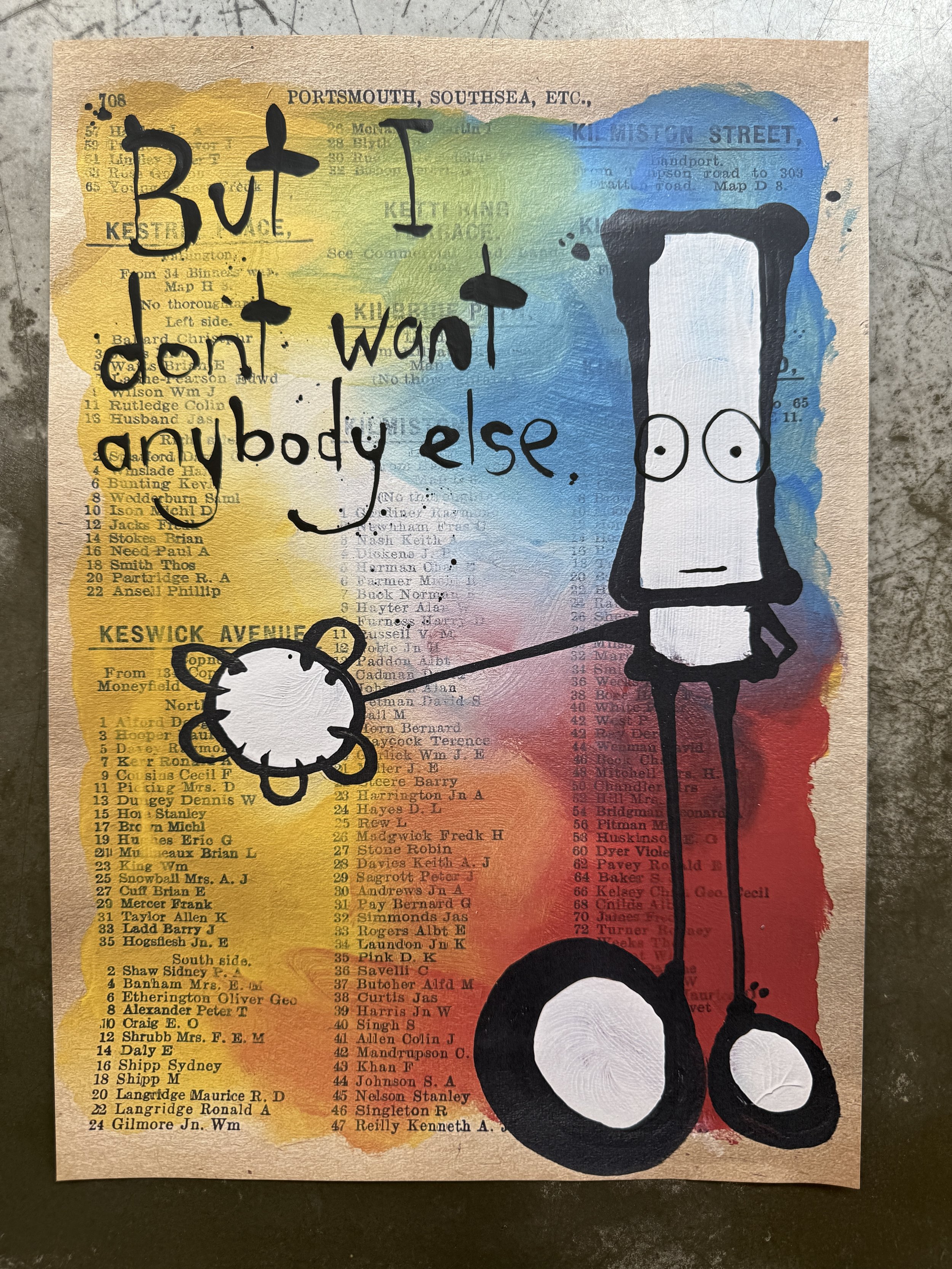 Hand finished paste up. 4