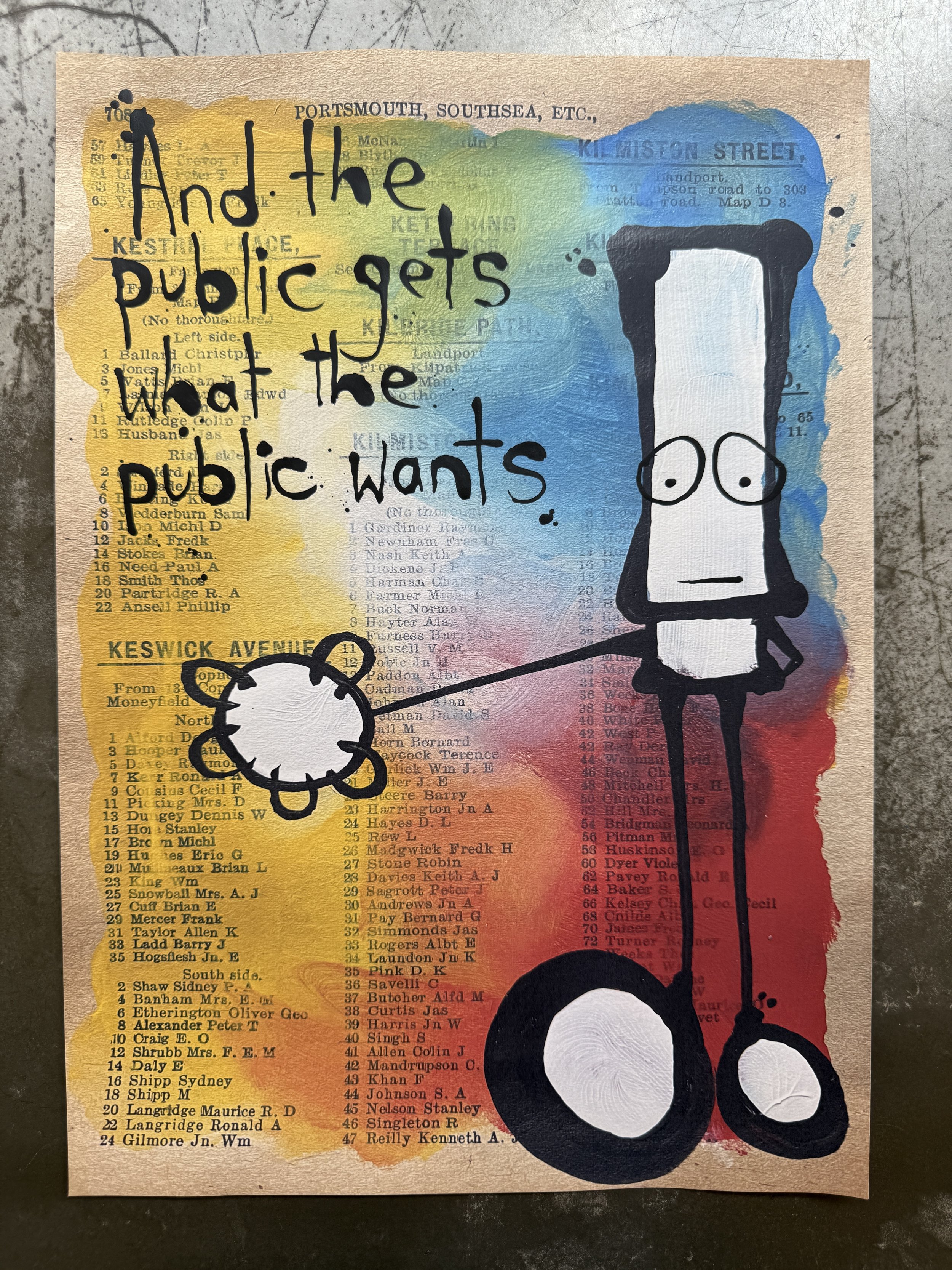 Hand finished paste up. 7