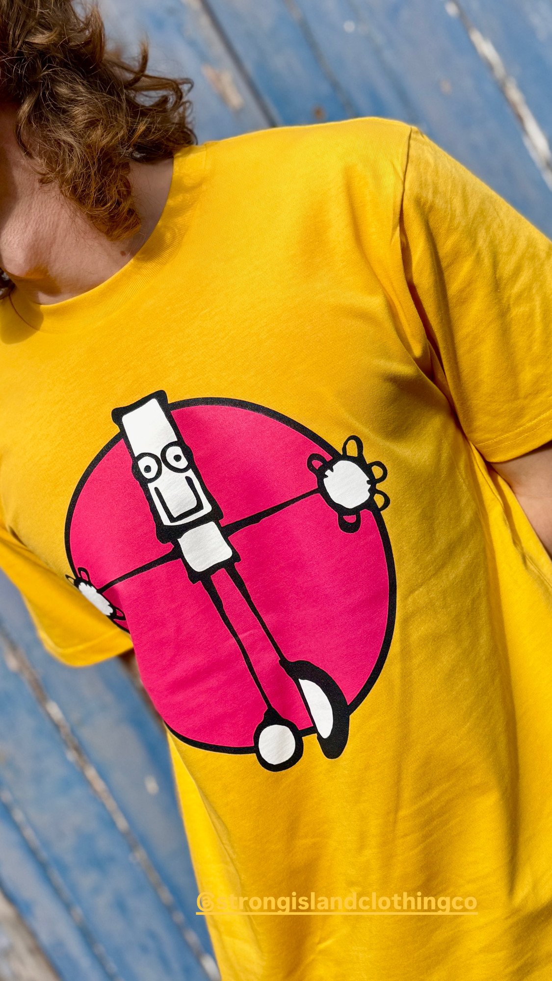 Y Classic Everyman T shirt  - Yellow and Magenta