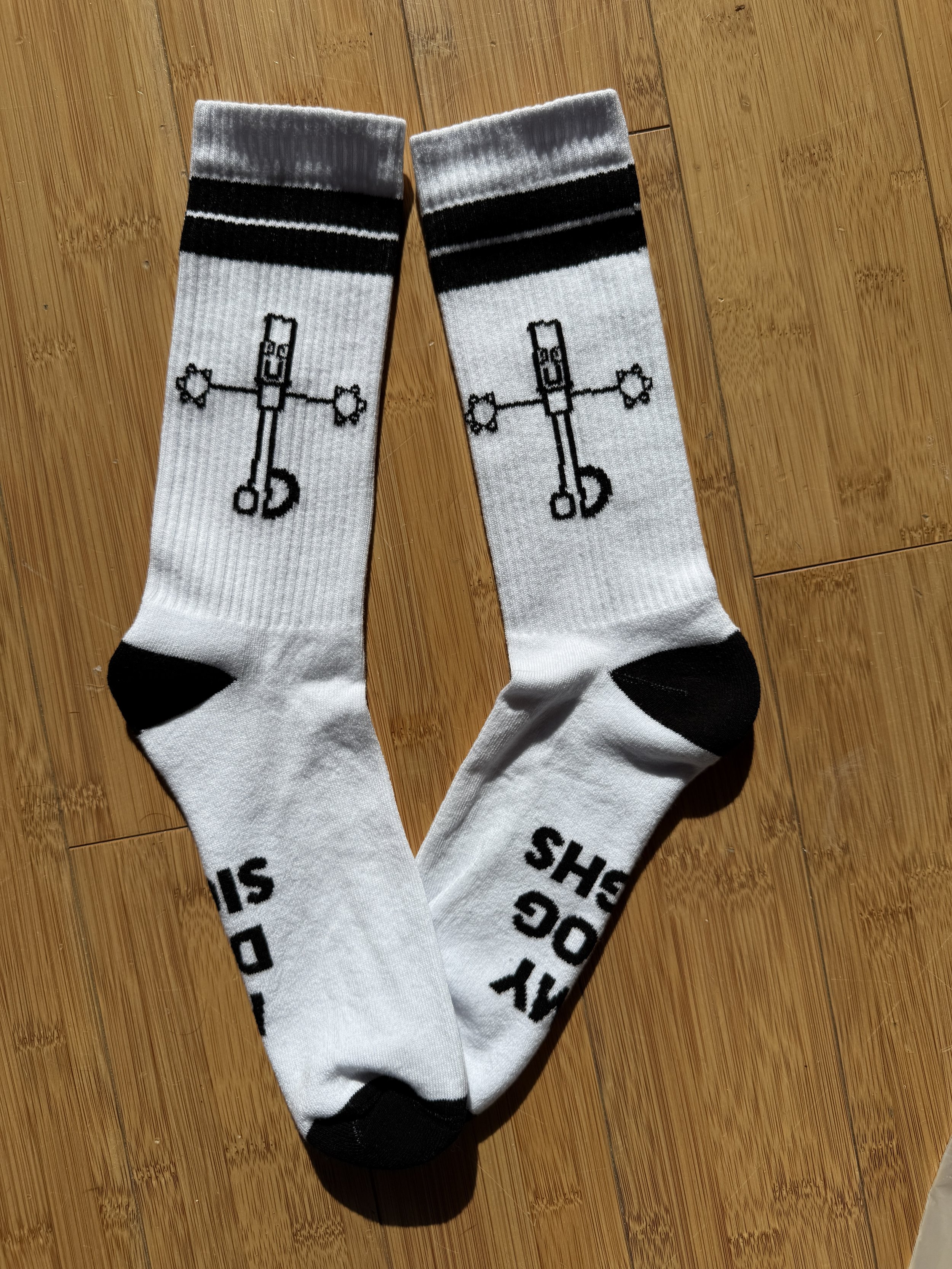 My Dog Socks white sports socks (adult)