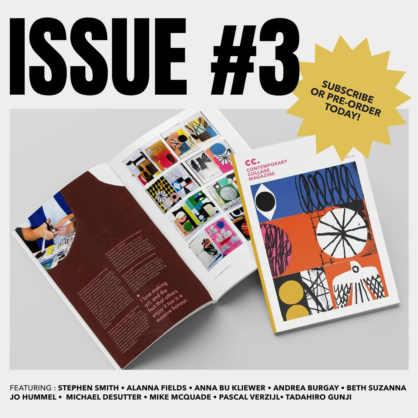 🎉 Issue #3 is here and available to pre-order! 🎉
Featuring interviews with :
Stephen Smith // @neasdencontrolcentre 
Alanna Fields // @alannafields 
Anna Bu Kliewer // @annabukliewer 
Andrea Burgay // @andreaburgay 
Beth Suzanna // @bethsuzanna