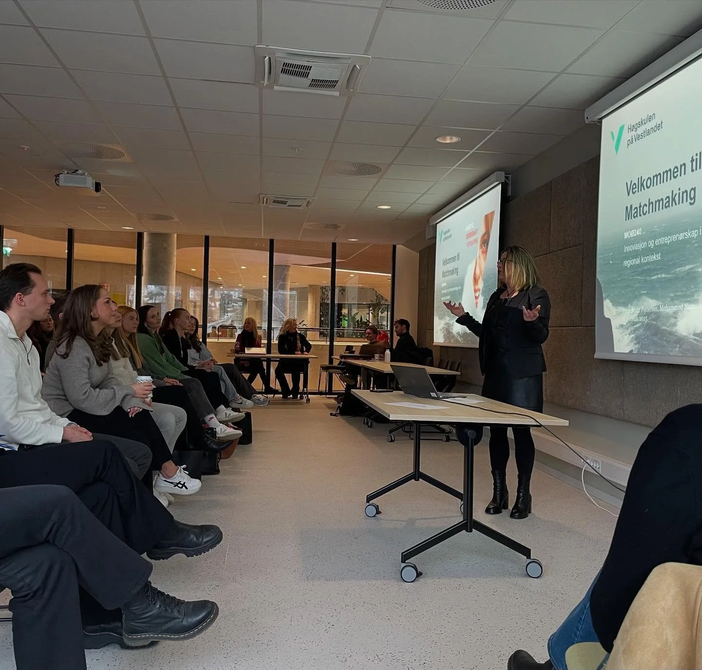 Matchmaking mellom praksisstudenter i Innovasjon og ledelse ved HVL og bedrifter. Vi har lagt inn ønske om topp ti kandidater for Social Impact Lab🙏🏻