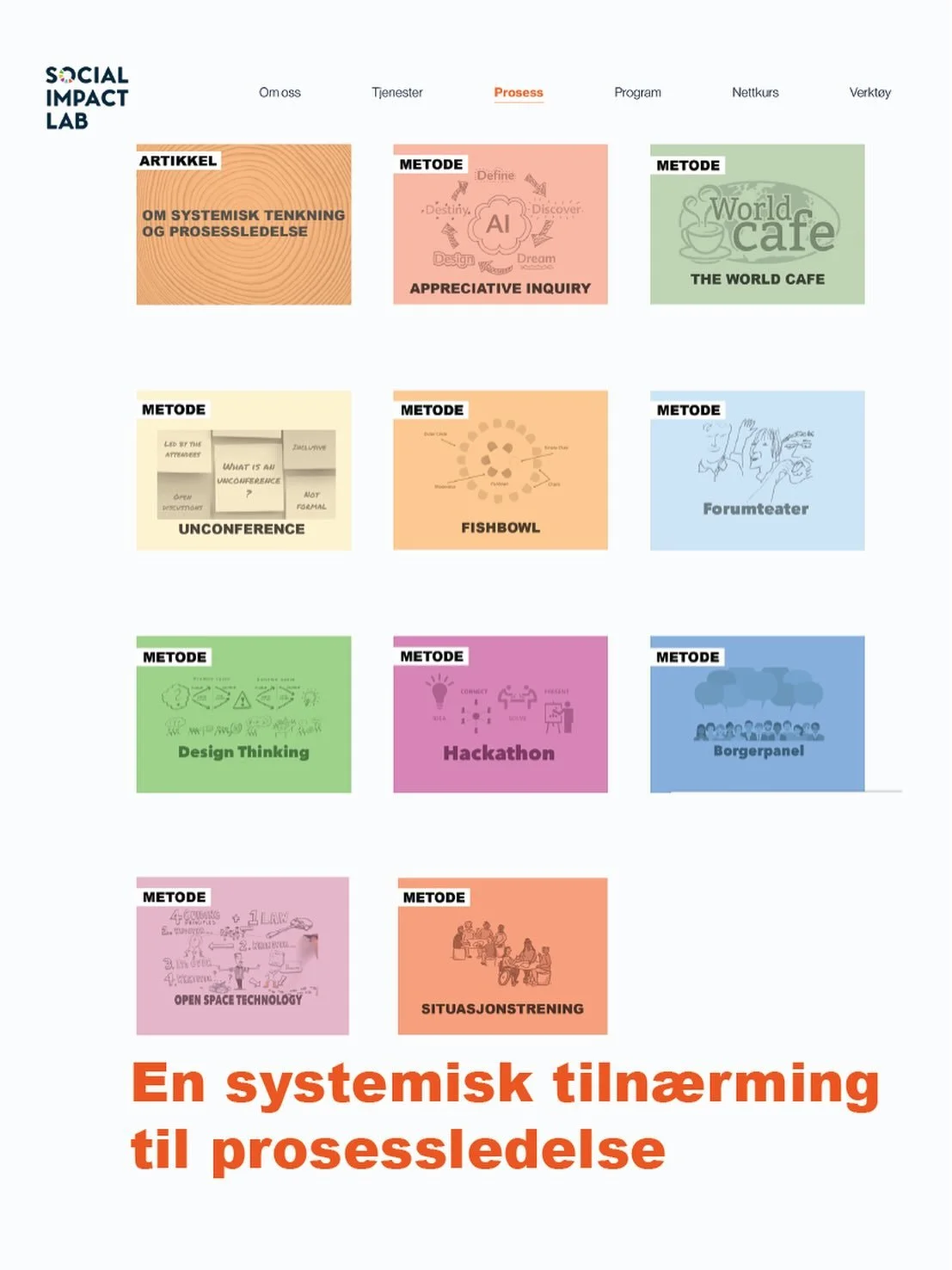 Vi har i mange år arbeidet systemisk med utviklings- og endringsprosesser - både innen eksisterende tilbud og for å etablere nye tjenester i møte med ulike sosiale samfunnsutfordringer. Som systemisk prosessleder anvender vi