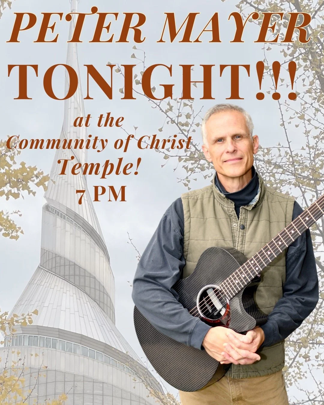 An incredible, FREE evening of music beginning at 7 PM. Kick of the fall season with Peter Mayer; a poetic songwriter, phenomenal guitarist, and good human being! We hope to see you tonight Under the Spiral! Tickets at the link in our bio.