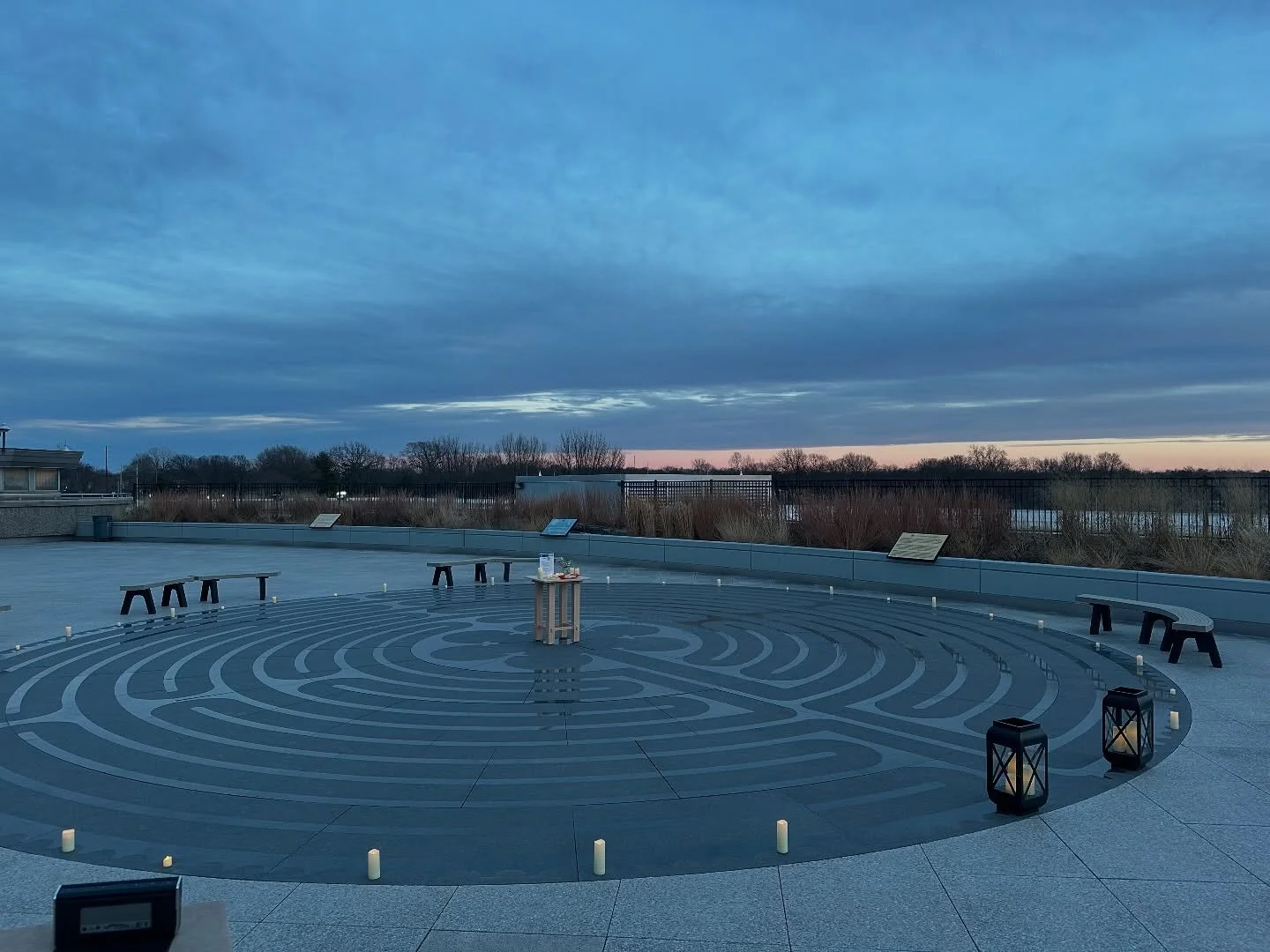 Our evening on the labyrinth was meaningful, grounding, and hopeful. There was something so powerfully symbolic about receiving ashes in the center of the labyrinth, then journeying back out to the world with a sacred mark of mortality and holiness. 