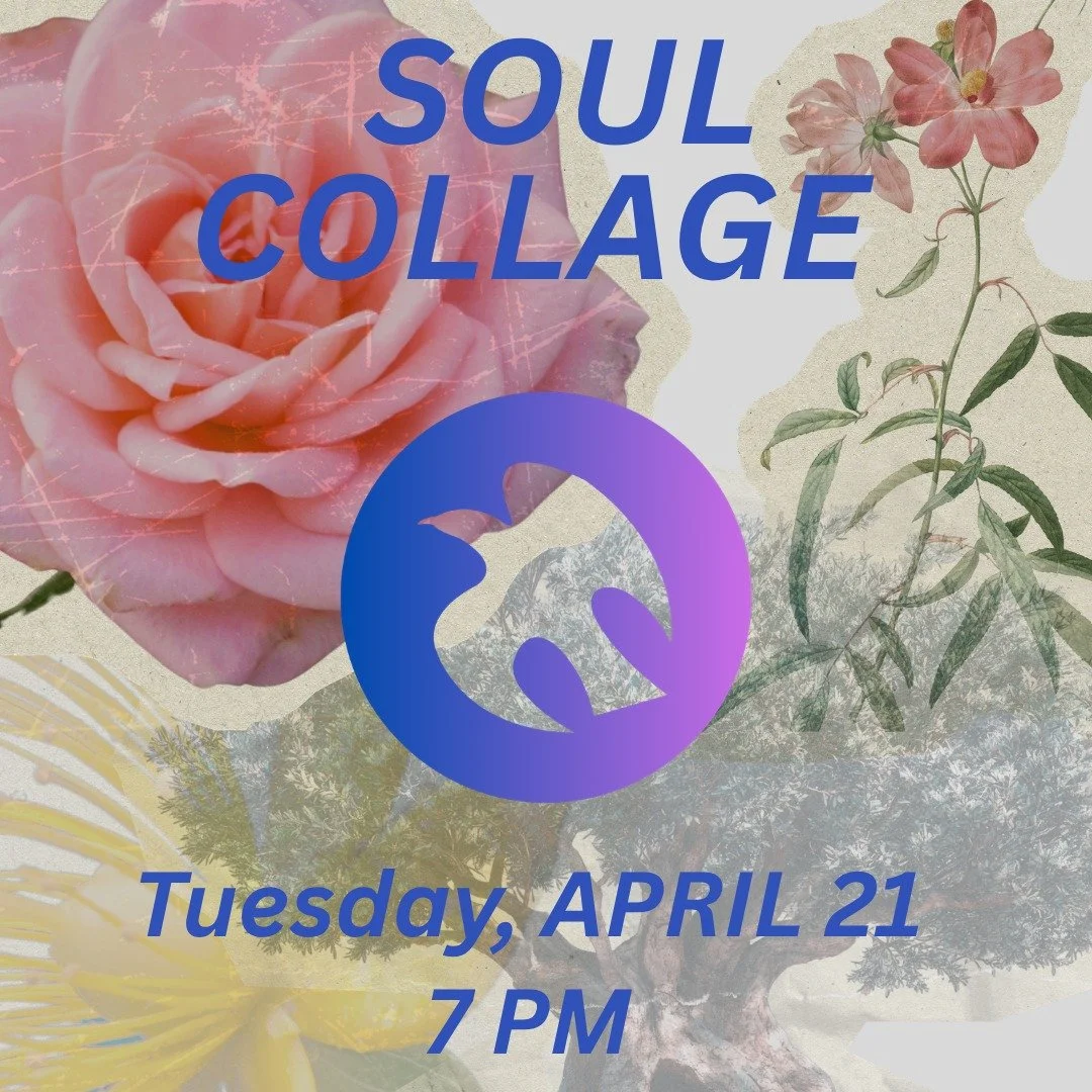 Join us tonight for our monthly SoulCollage gathering, hosted by Shandra Newcom! SoulCollage&reg; is an expressive arts practice done individually or in community. Founded by Seena B. Frost, the method develops creativity and intuition, encourages se