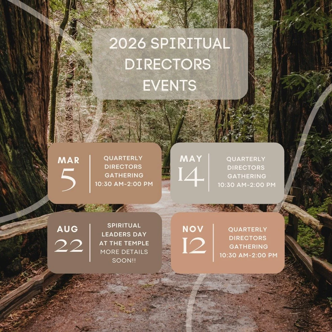 Next Thursday we host our next Spiritual Directors Gathering at the Community of Christ Temple! If you are a local Spiritual Director (or Spiritual Director in training) looking for a community of peers to share, connect, practice, and grow with, we 