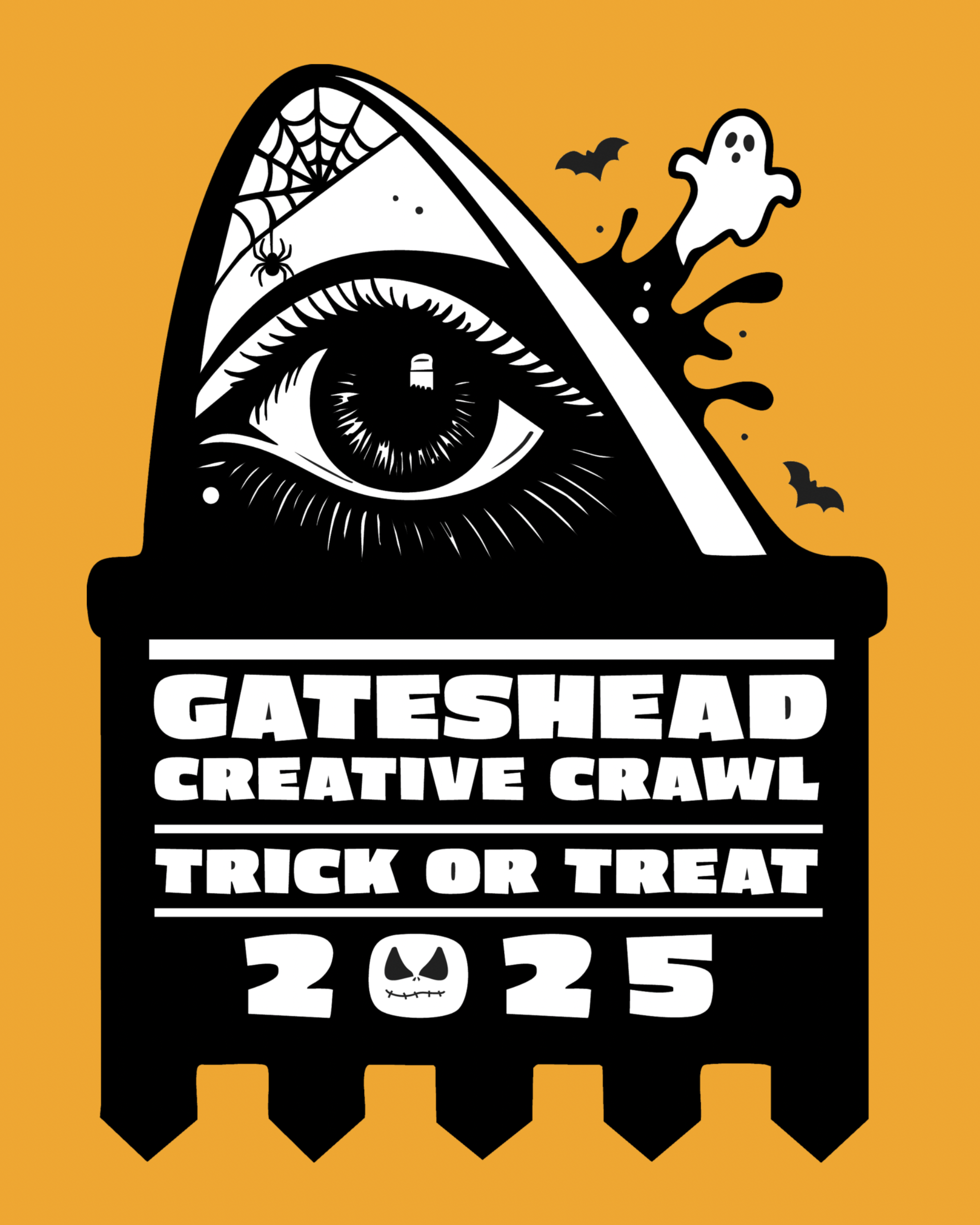 Gateshead Creative Crawl Trick or Treat 2025 Logo.png