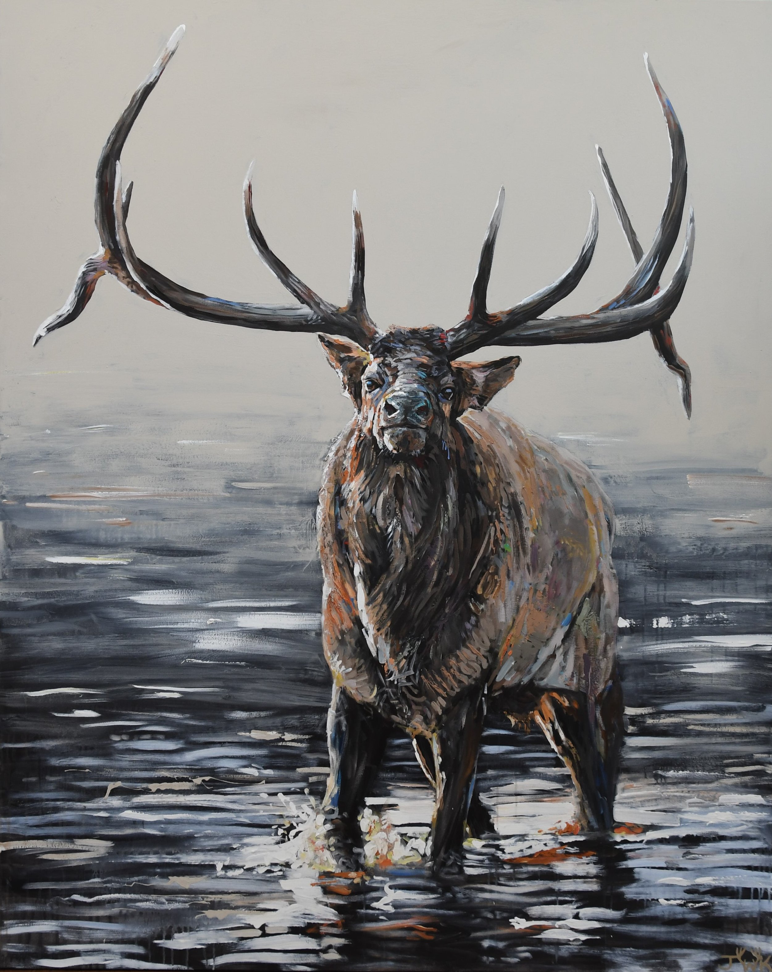 "Before the Bugle" 60x48" Acrylic