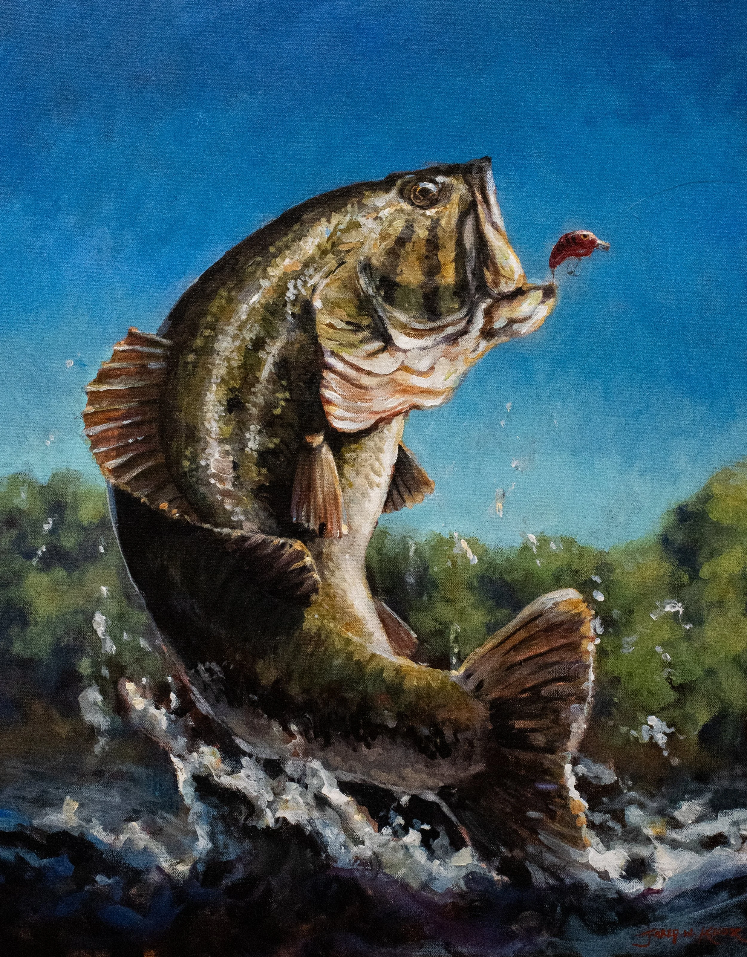 "Bottom Lipper" 30x24" Acrylic