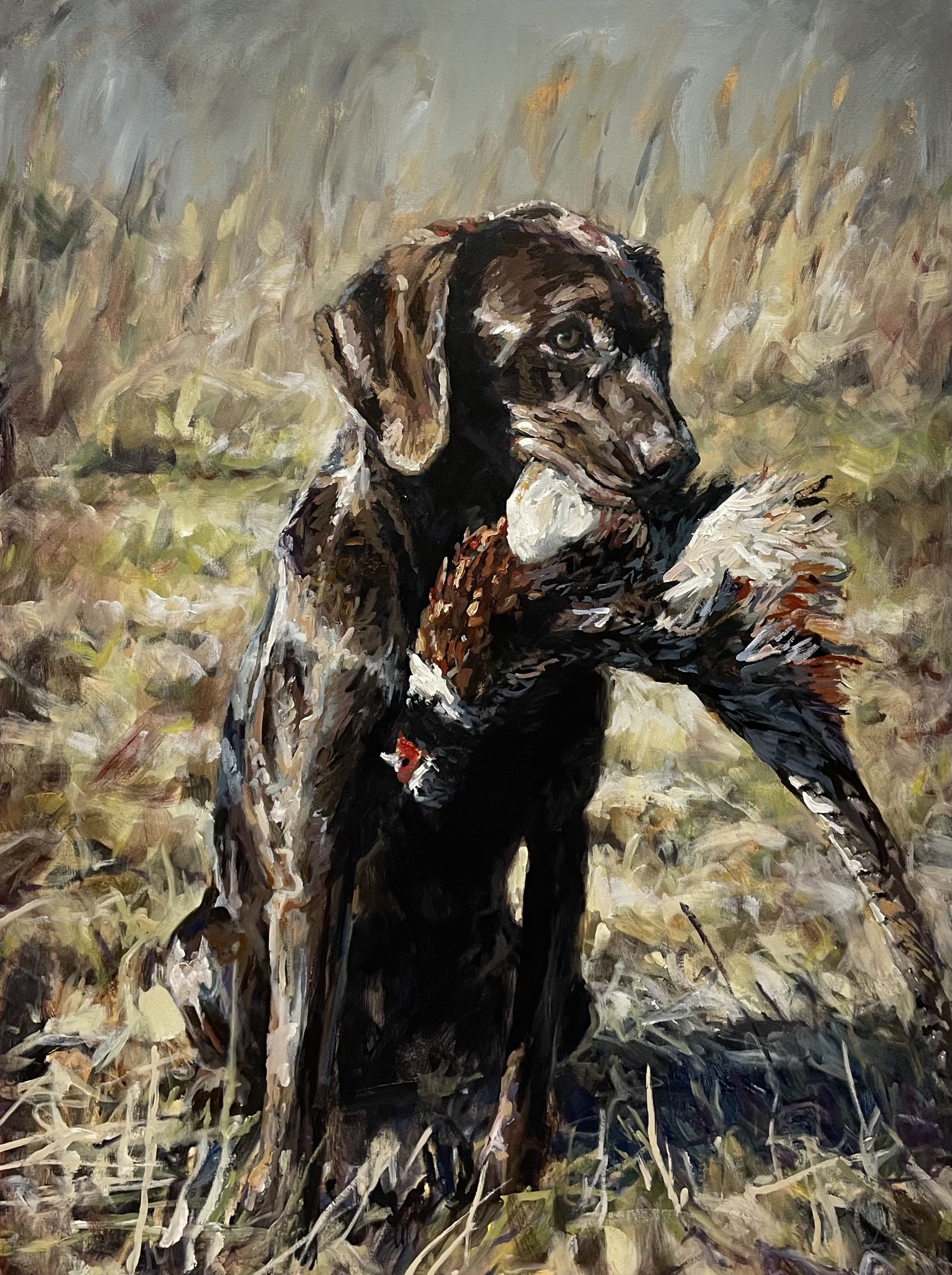 "In the Game" 40x30" Acrylic